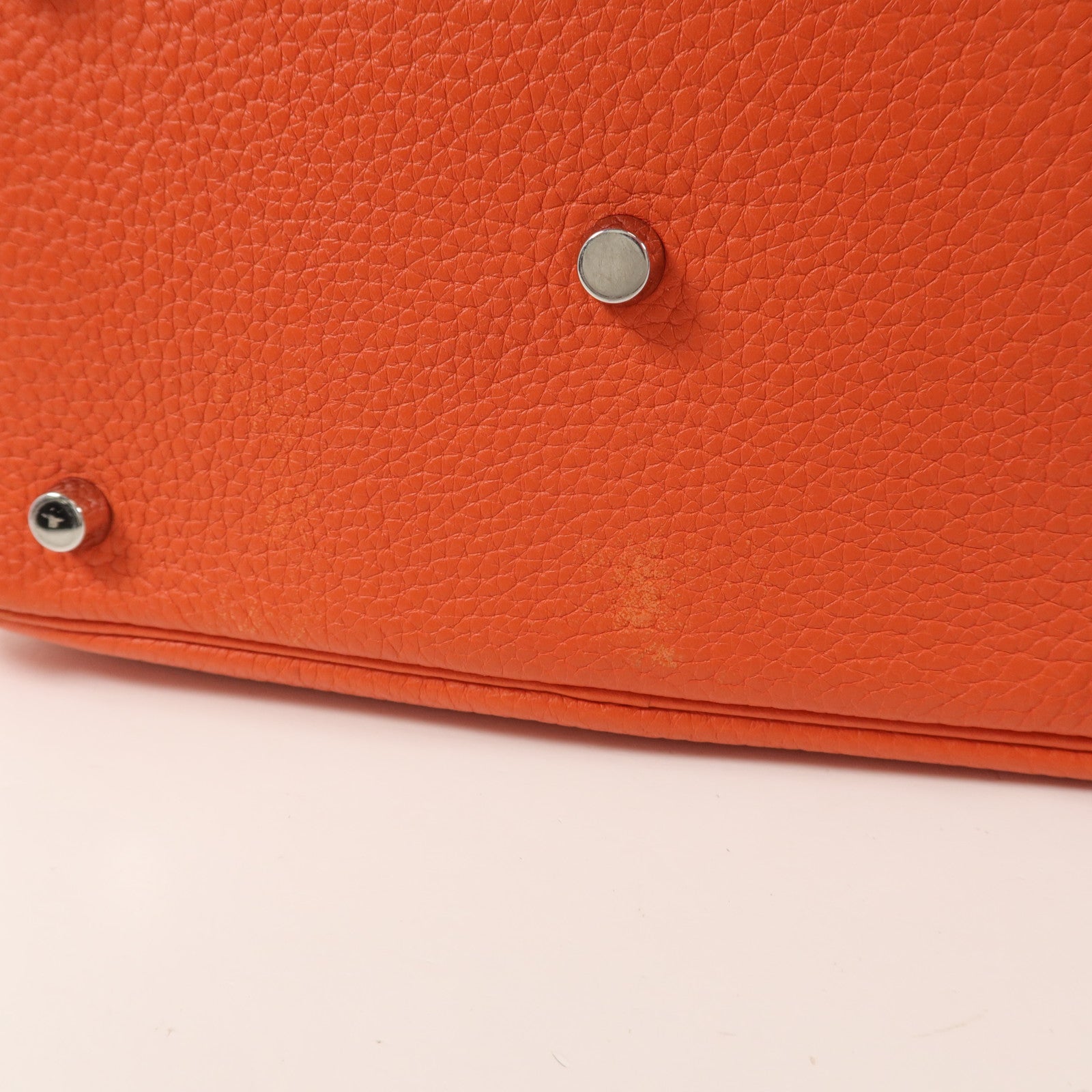 HERMES Clemence皮革Lindy 26手挽肩背兩用袋Orange Poppy