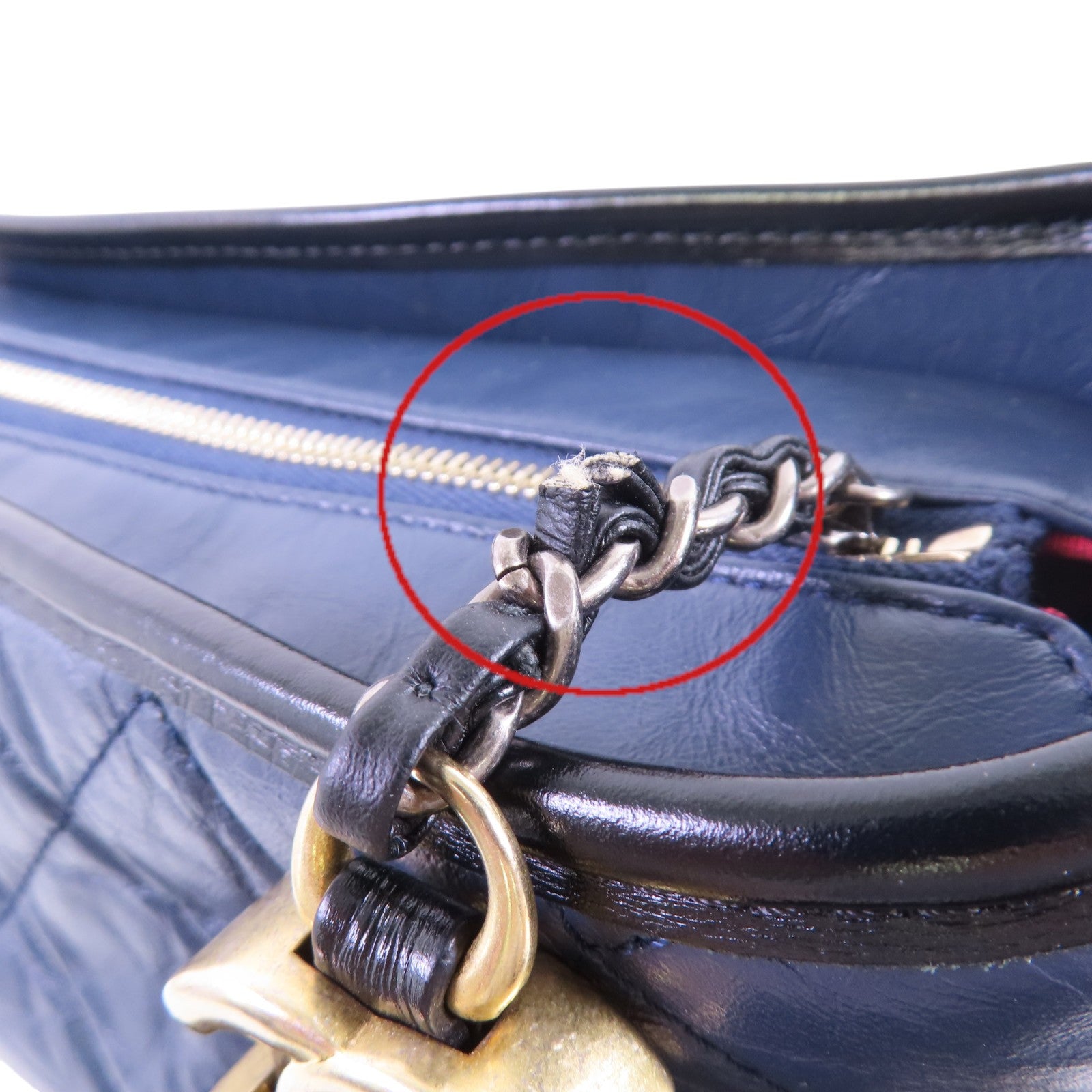 CHANEL 【激減優惠】牛皮革Gabrielle Medium Chain Shoulder Bag銀扣鏈帶肩背袋