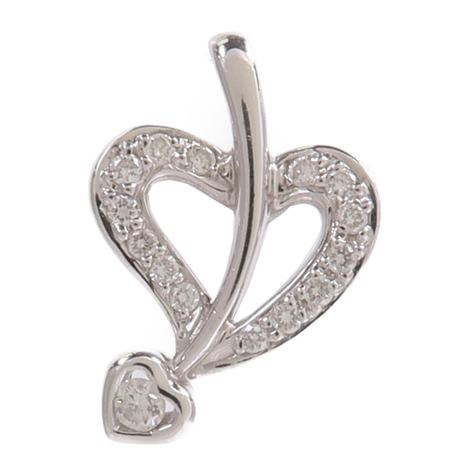 JEWELRY 18K白金Diamond Pendant Top鑽石吊墜