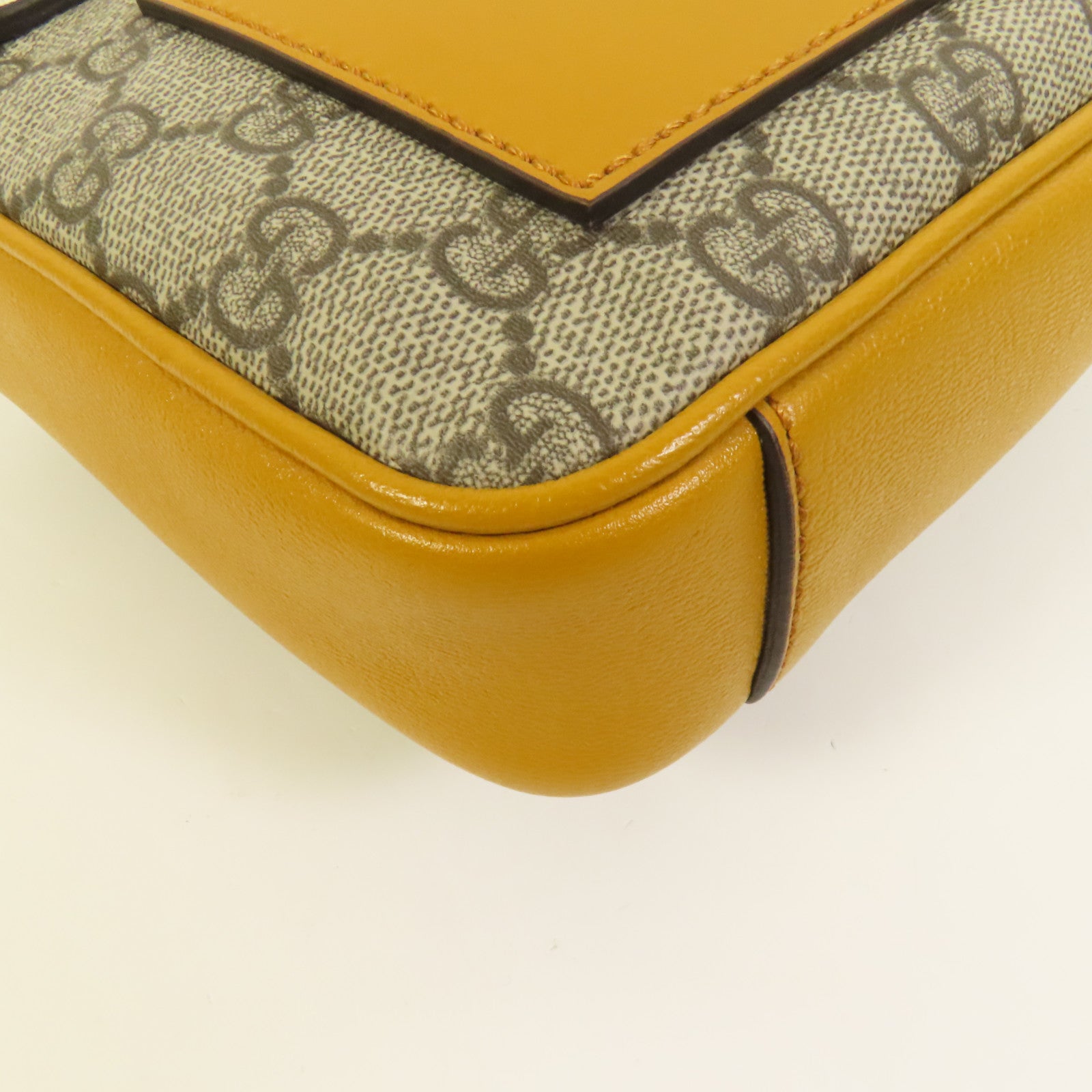 GUCCI 塗層帆布/牛皮皮革Padlock Mini Top Handle Bag金扣手挽肩背兩用袋