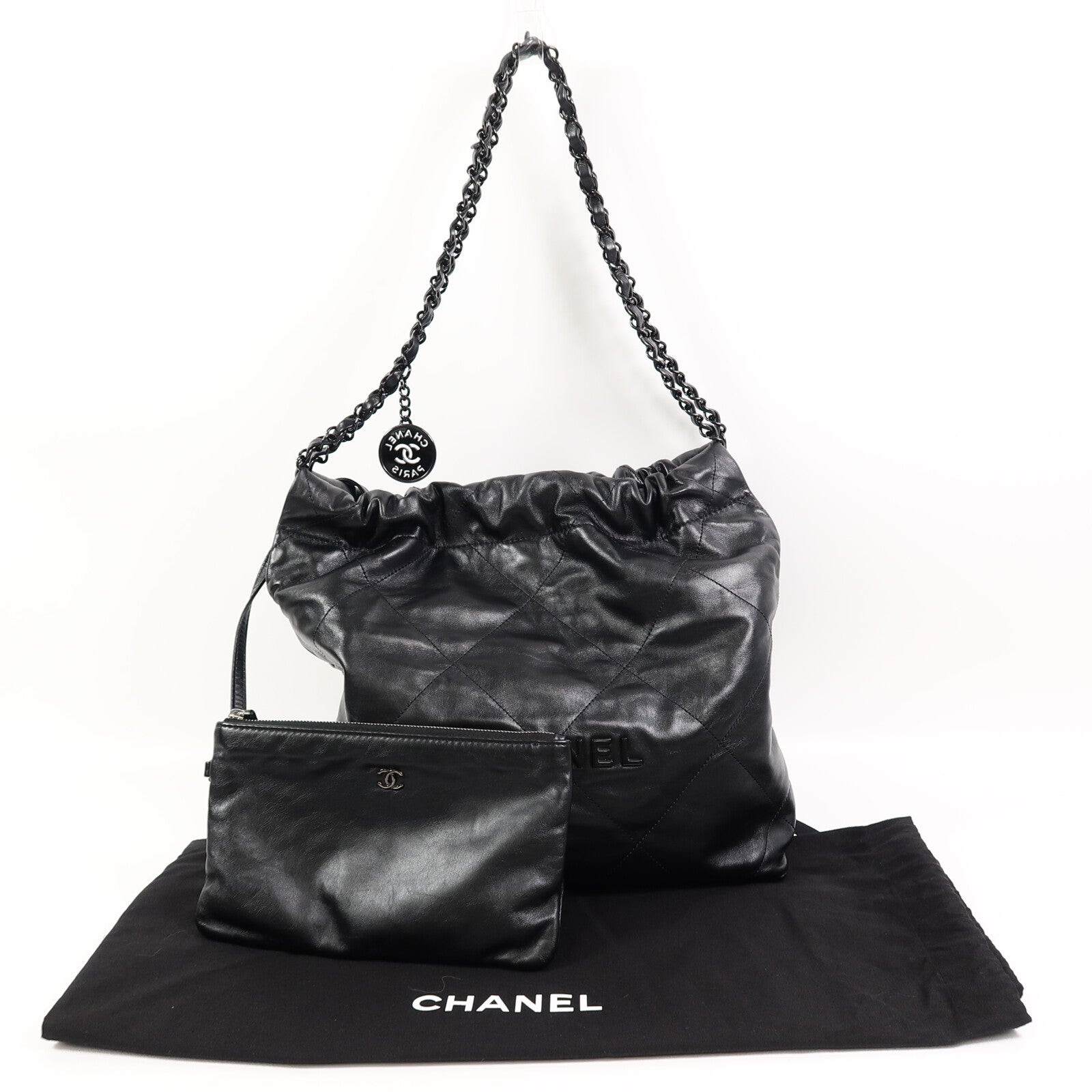 CHANEL 牛皮皮革Chanel 22 Small鏈帶肩背袋