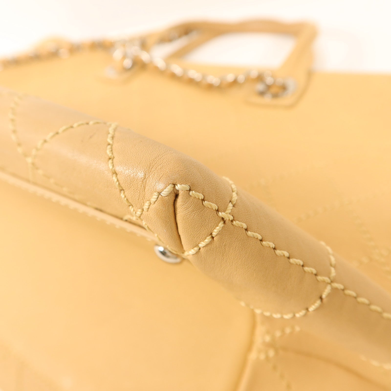 CHANEL 牛皮皮革2 Way Shoulder Bag銀扣手挽肩背兩用袋
