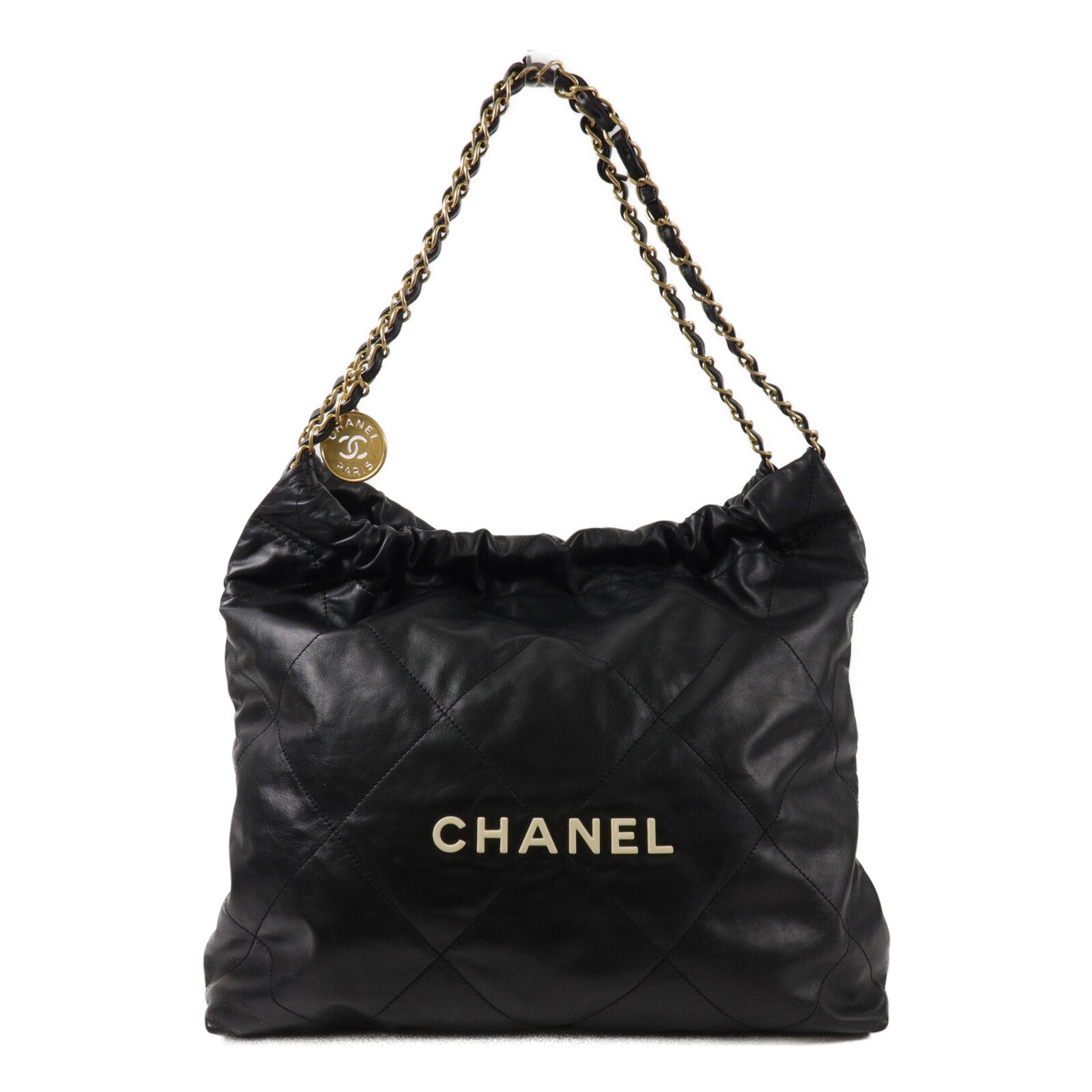 CHANEL 牛皮皮革Chanel 22 Medium鏈帶肩背袋