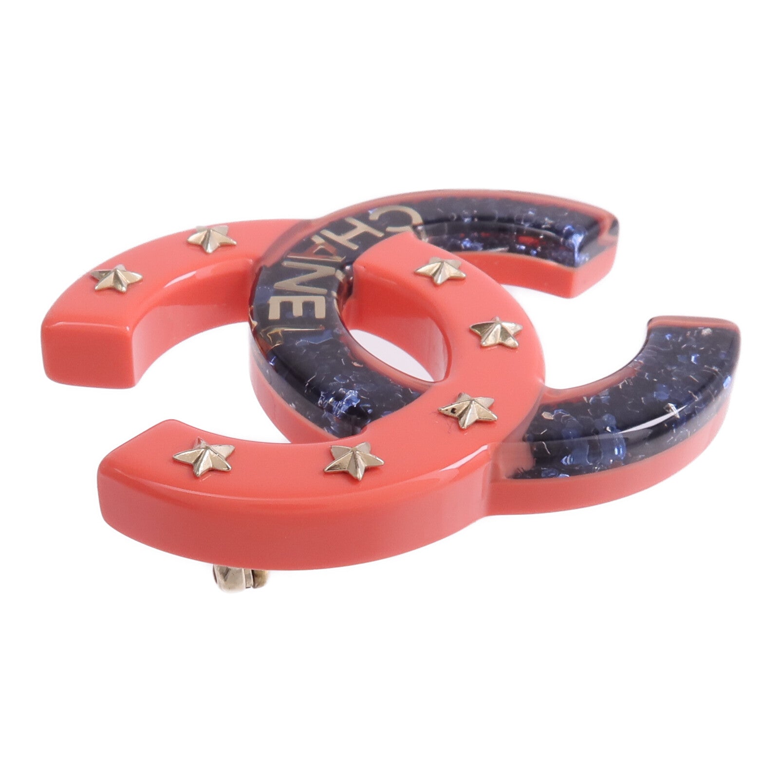 CHANEL PVC Brooch金扣胸針