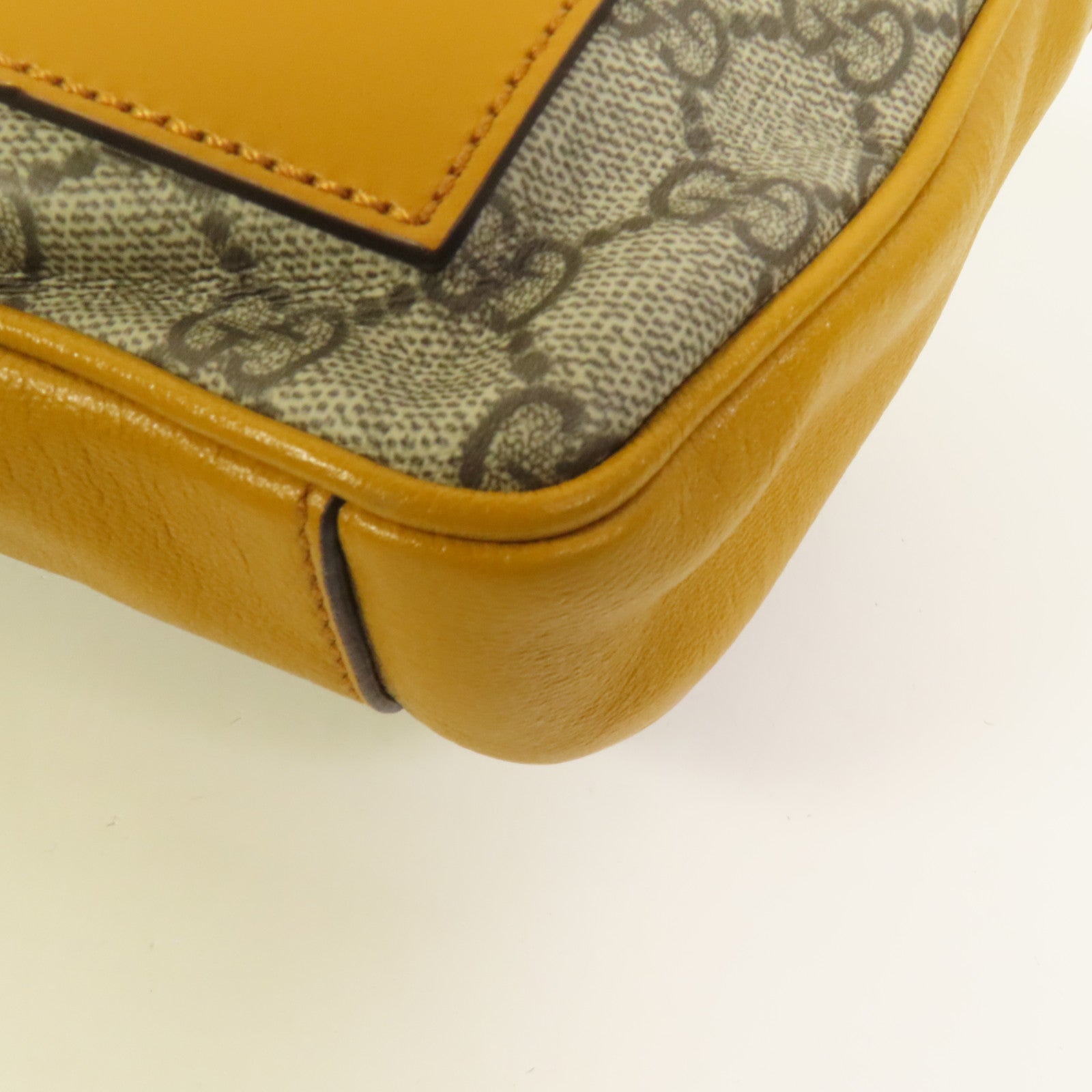 GUCCI 塗層帆布/牛皮皮革Padlock Mini Top Handle Bag金扣手挽肩背兩用袋