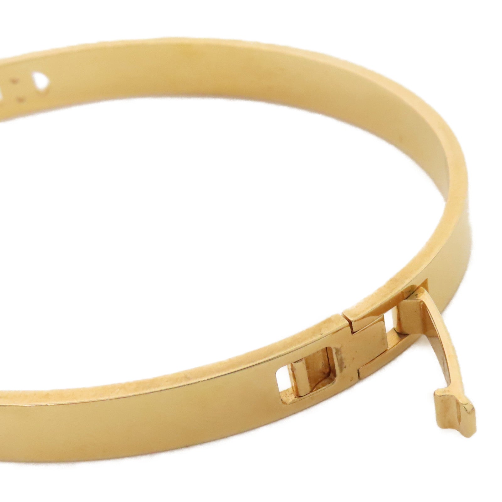 HERMES 【激減優惠】18K黃金H D Ancre Bracelet手鐲金色