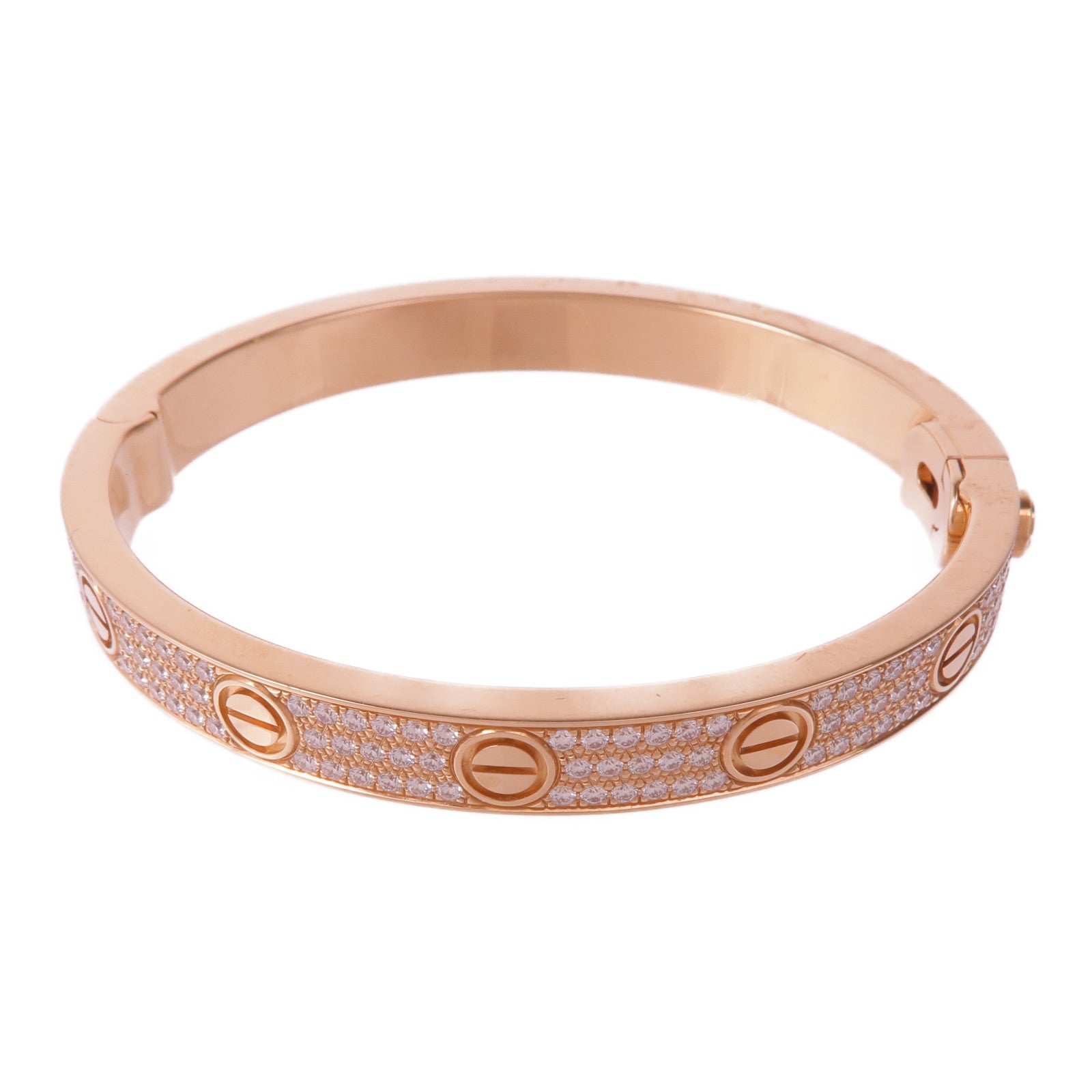 CARTIER 18K玫瑰金Love Bracelet Full Diamonds鑽石手鐲Cartier#16
