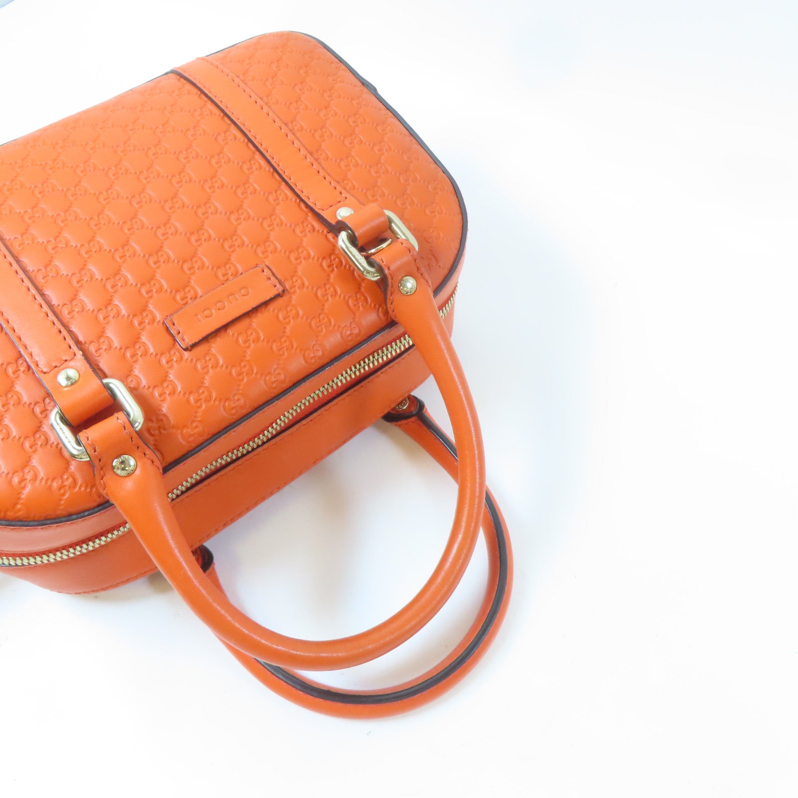 GUCCI 牛皮皮革Guccissima 2 Way Shoulder金扣手挽肩背兩用袋橙色