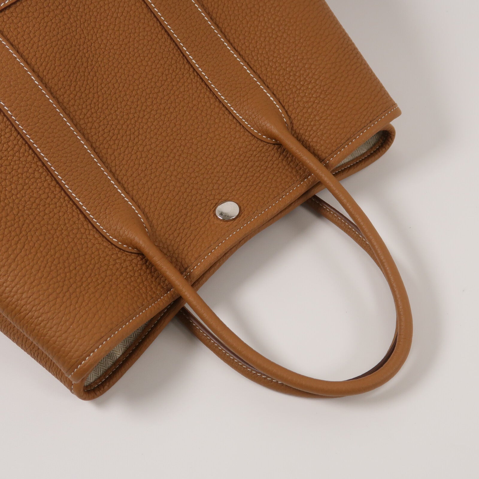 HERMES Negonda皮革Garden Party TPM手挽袋Gold