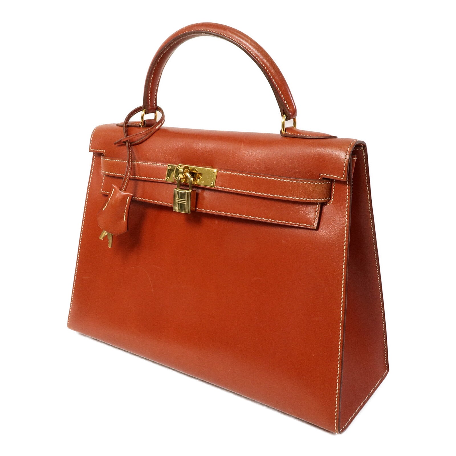 HERMES Box皮革Kelly 32手挽袋