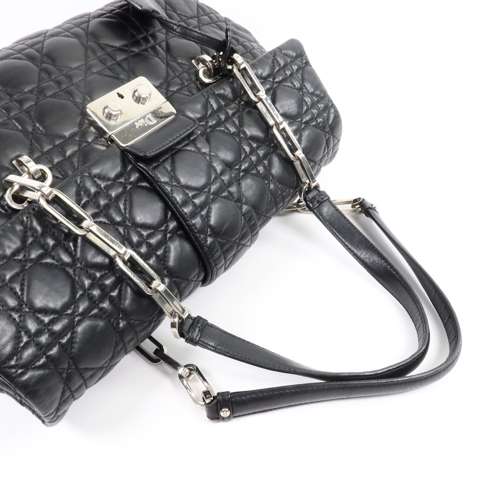 Dior 羊皮皮革New Lock鏈帶肩背袋