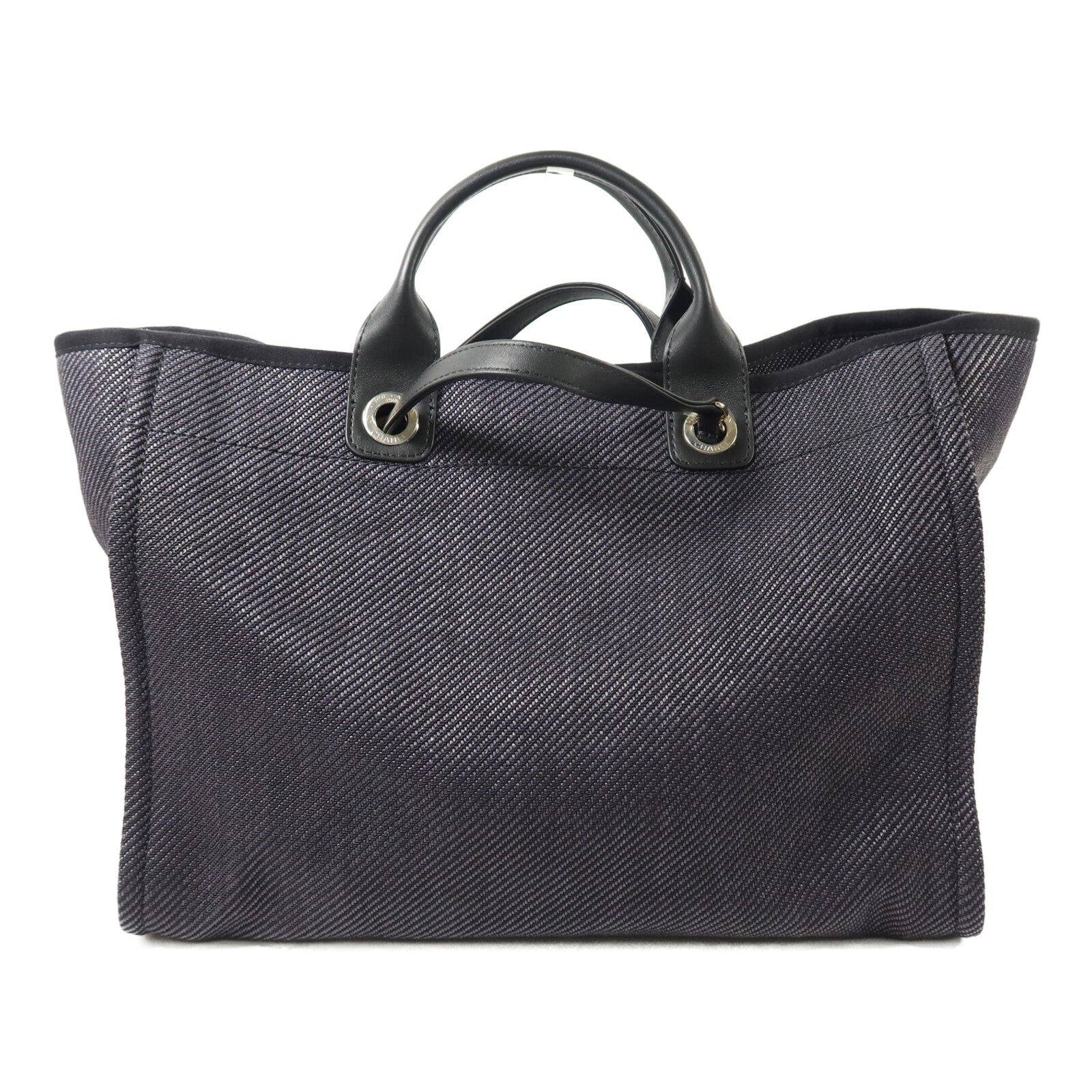 CHANEL 帆布Deauville Tote Bag手挽肩背兩用袋