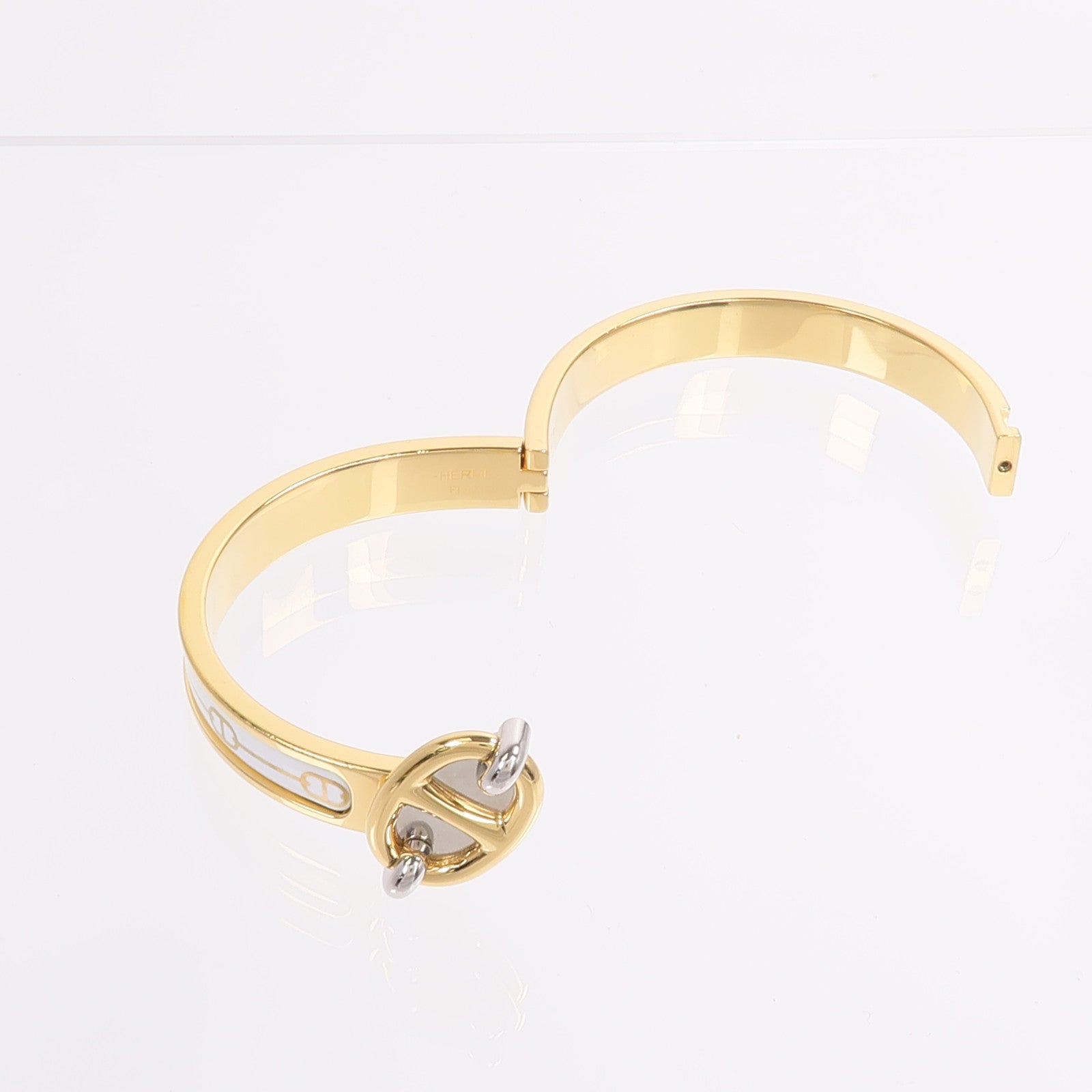 HERMES 金屬/琺瑯Mini Clic Chaine d'Ancre手鐲