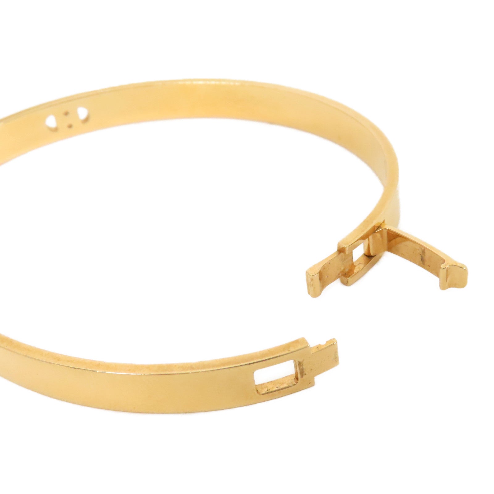 HERMES 【激減優惠】18K黃金H D Ancre Bracelet手鐲金色