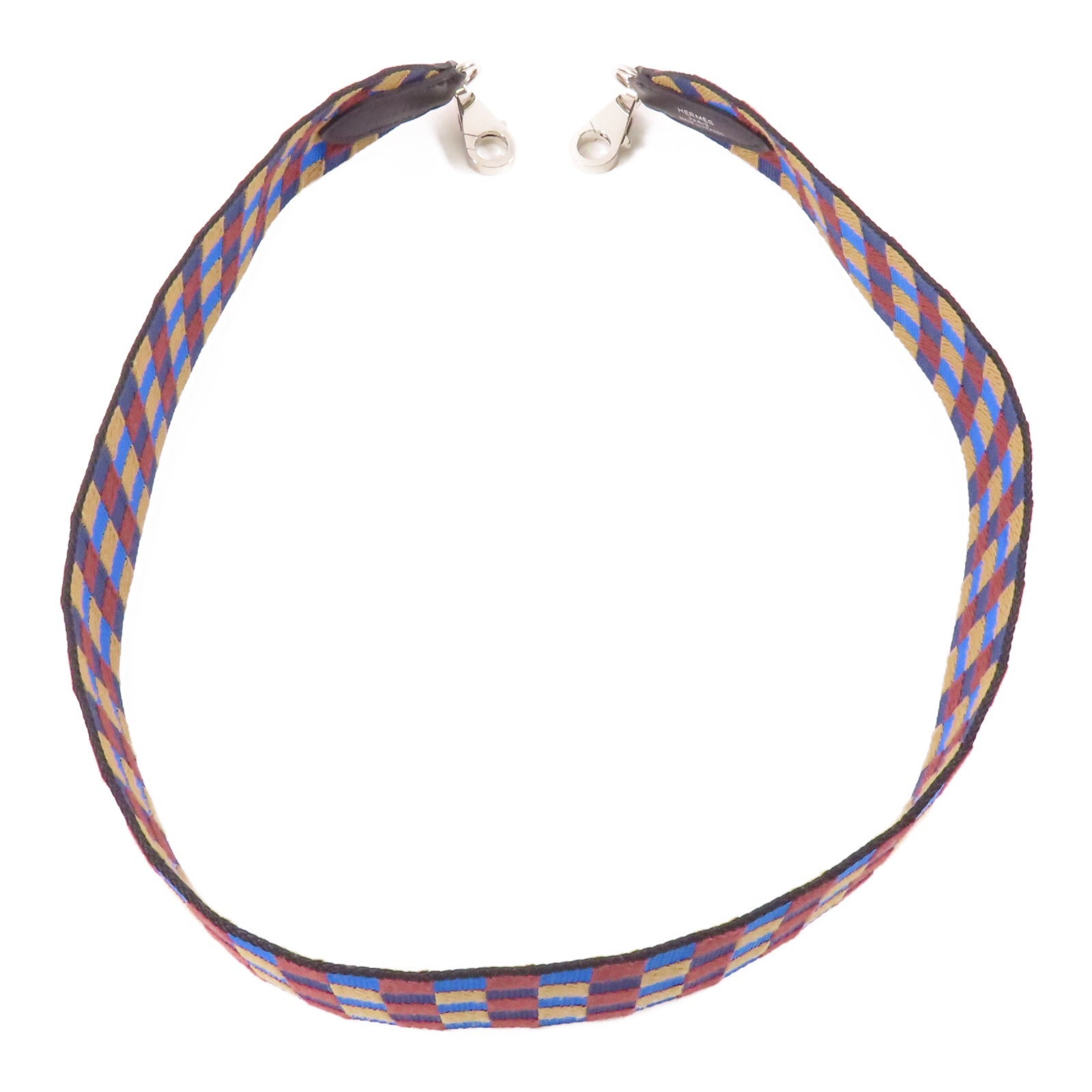 HERMES 帆布Shoulder Strap銀扣肩帶