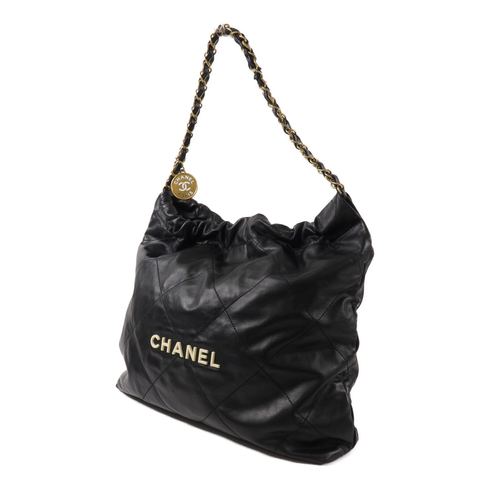 CHANEL 牛皮皮革Chanel 22 Medium鏈帶肩背袋