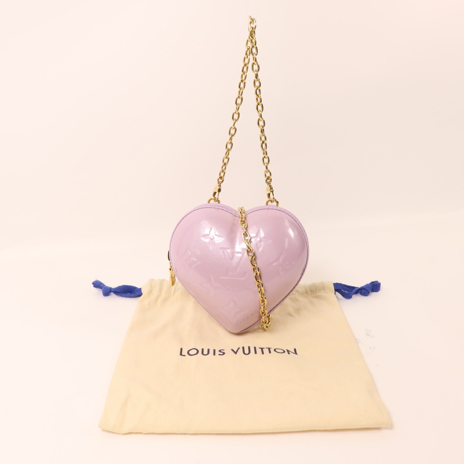 LOUIS VUITTON Monogram Vernis Keep My Heart鏈帶手挽肩背兩用袋