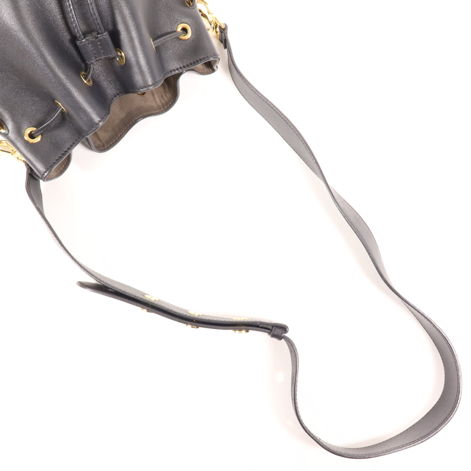 FENDI 牛皮皮革Shoulder Bag金扣肩背袋