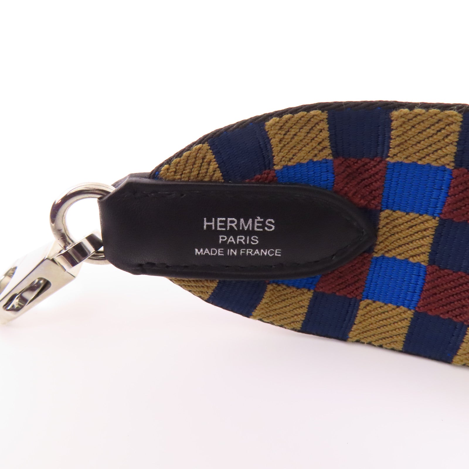 HERMES 帆布Shoulder Strap銀扣肩帶