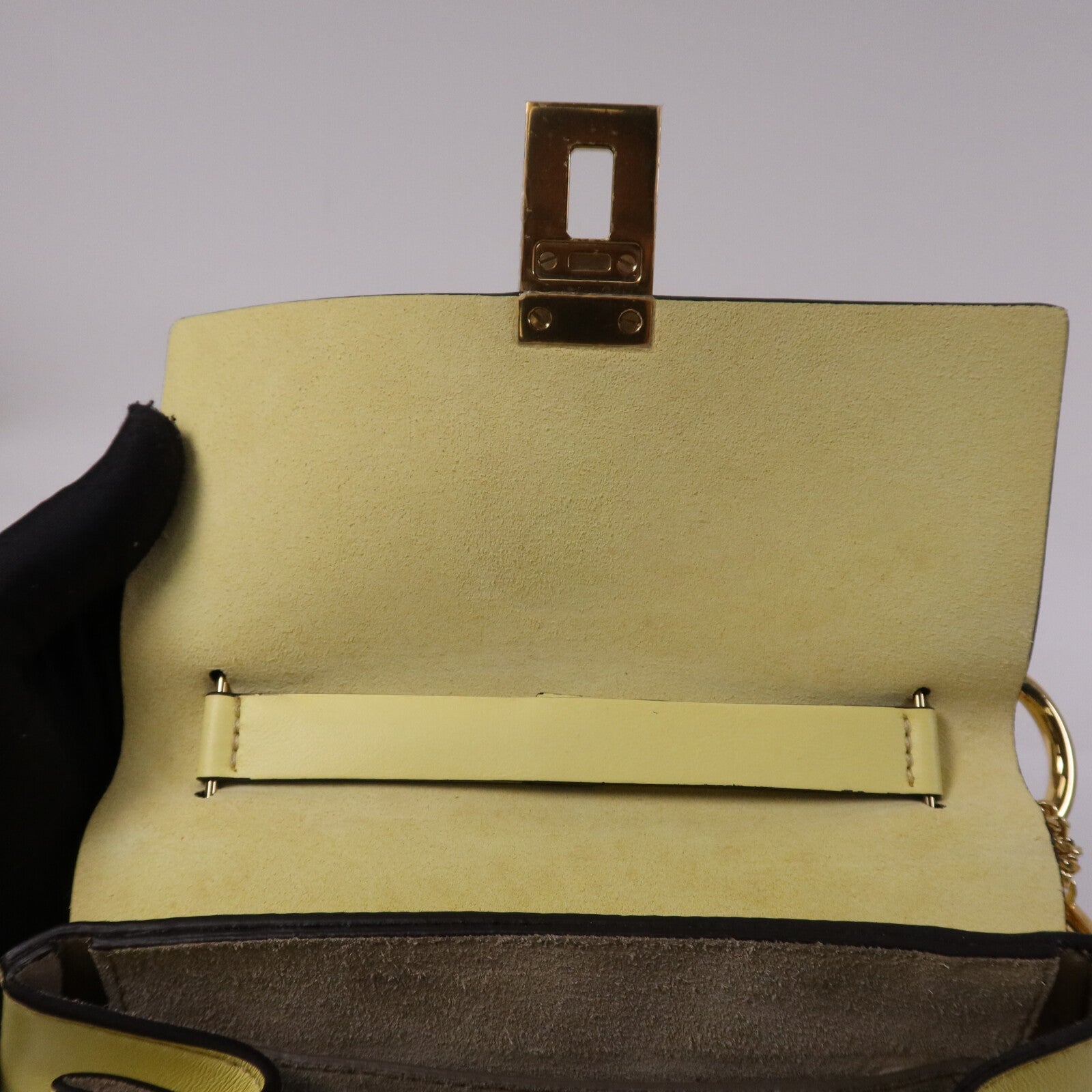 Chloe 麂皮/羊皮皮革Drew金扣鏈帶肩背袋