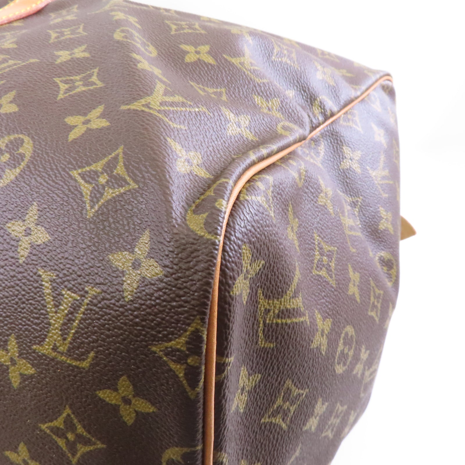 LOUIS VUITTON Monogram Keepall 55金扣波士顿包棕色