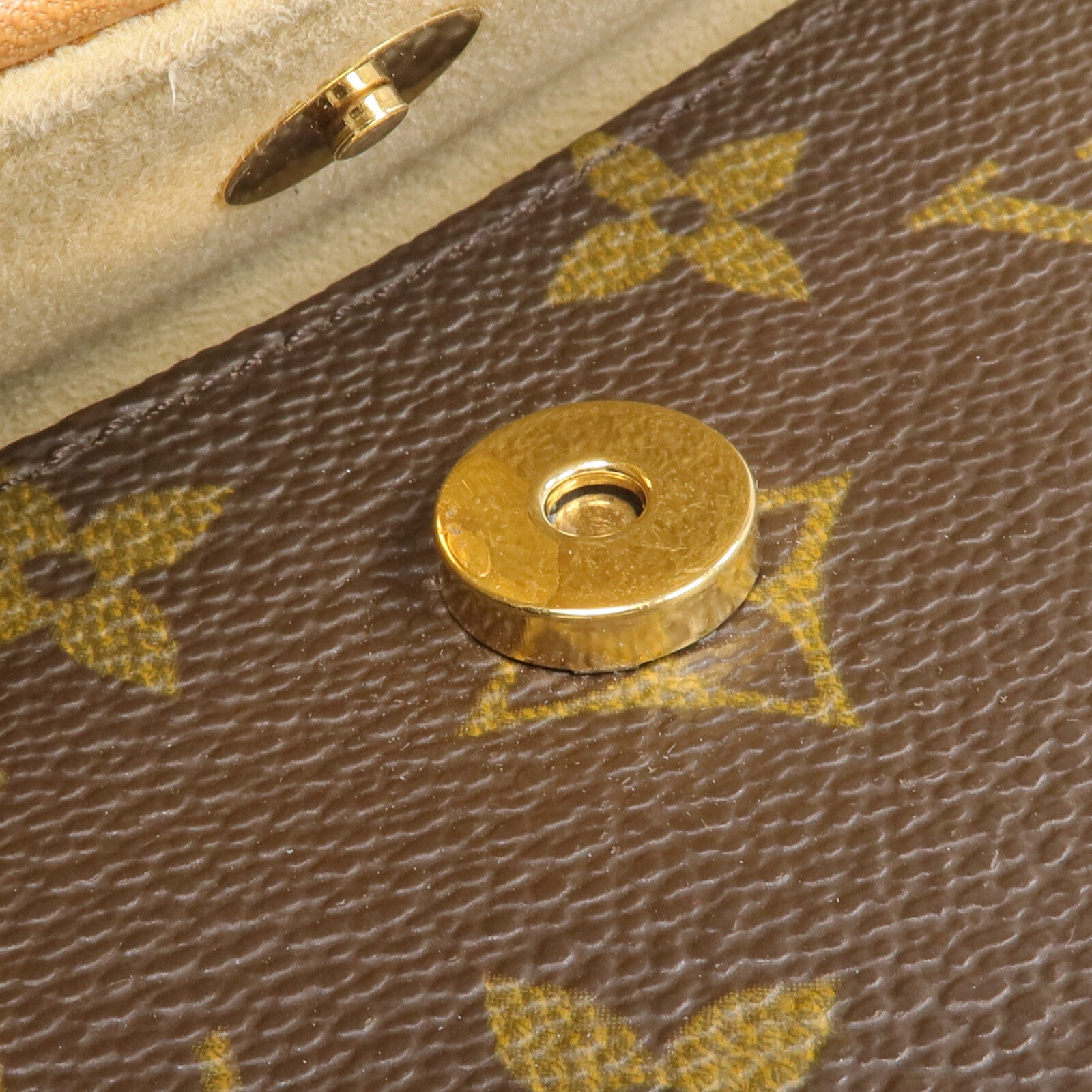 LOUIS VUITTON Monogram Pochette Florentine金扣腰包棕色