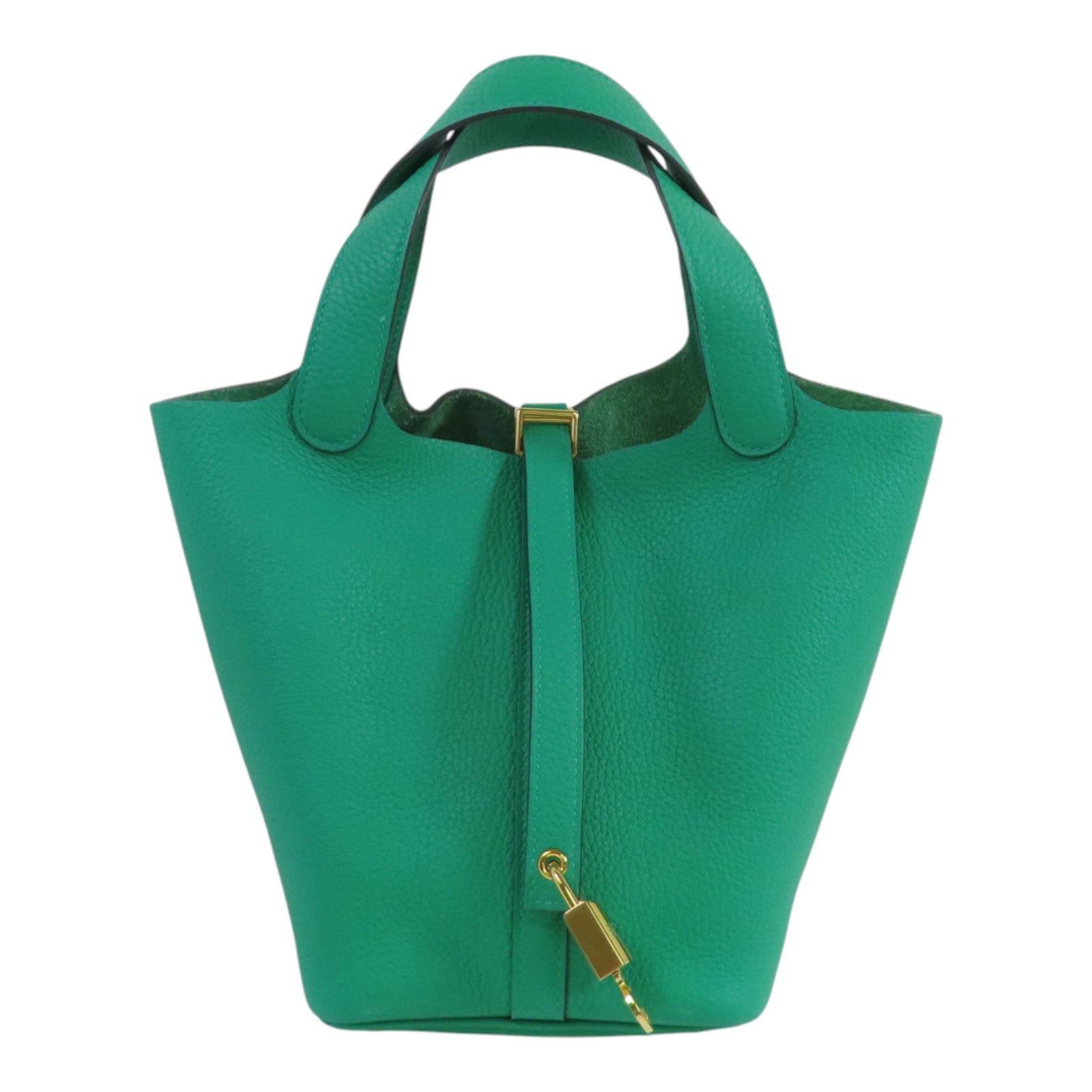 HERMES Clemence皮革Picotin PM Tote Bag金扣手挽袋