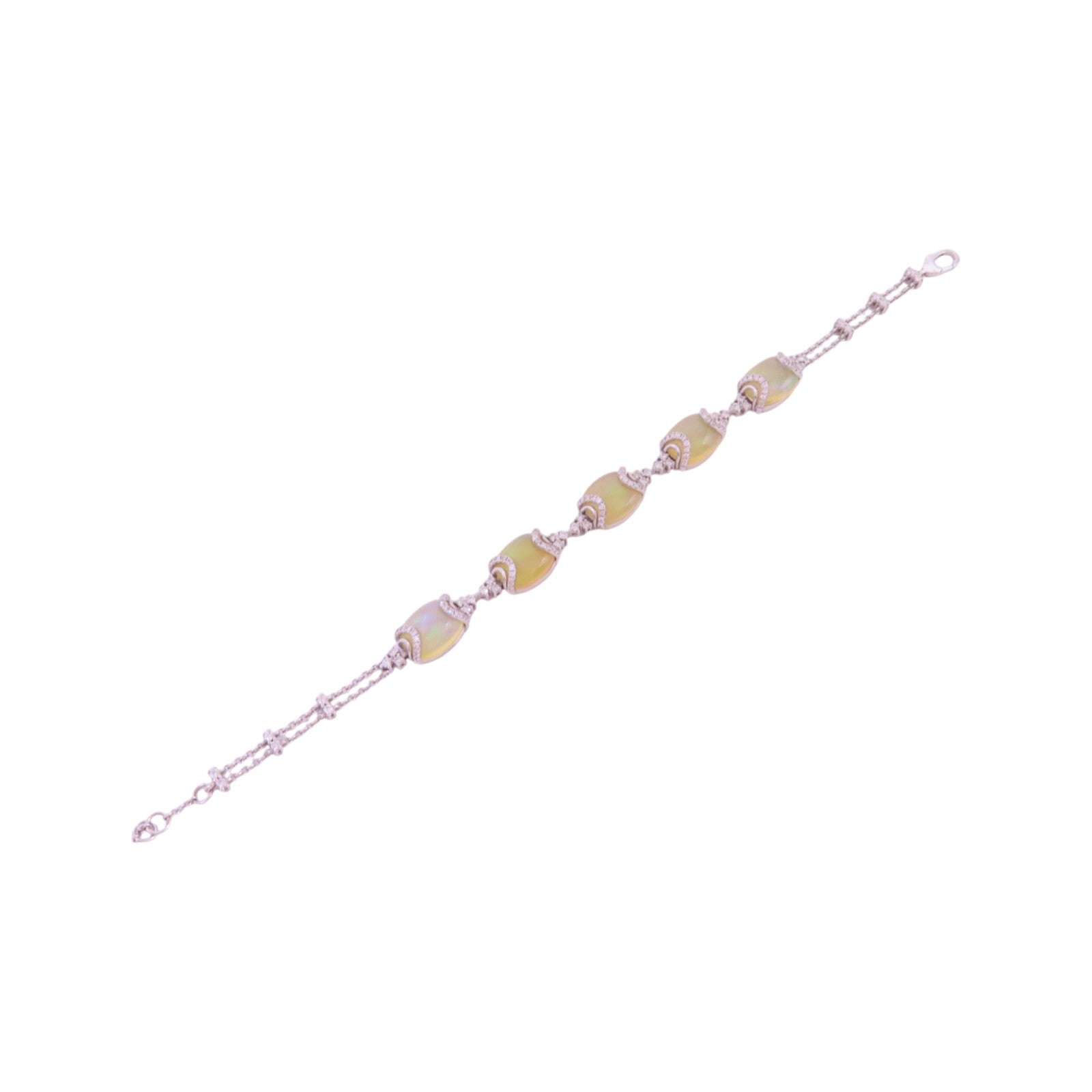 JEWELRY 18K白金Opal Diamond Bracelet蛋白石/鑽石手鏈