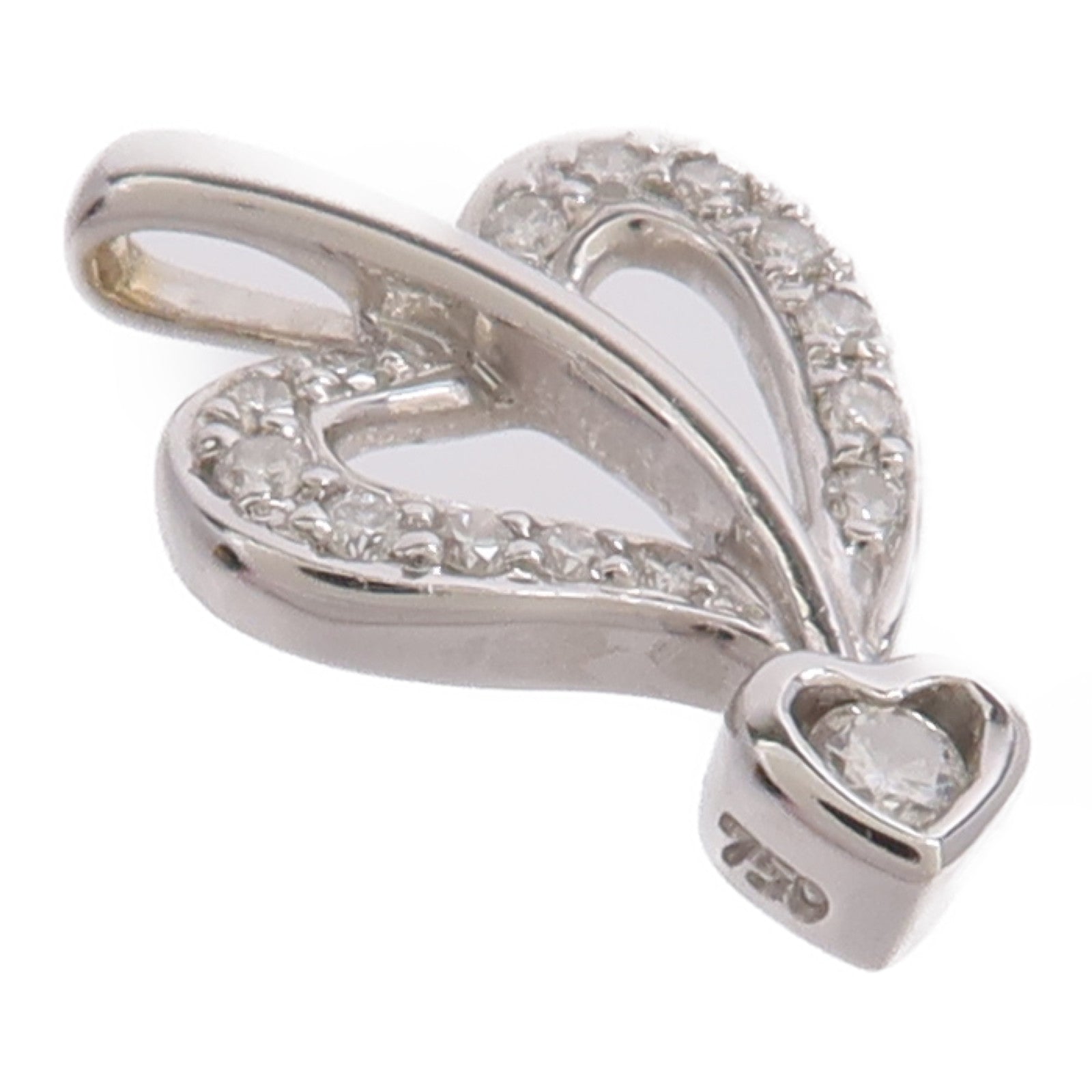 JEWELRY 18K白金Diamond Pendant Top鑽石吊墜