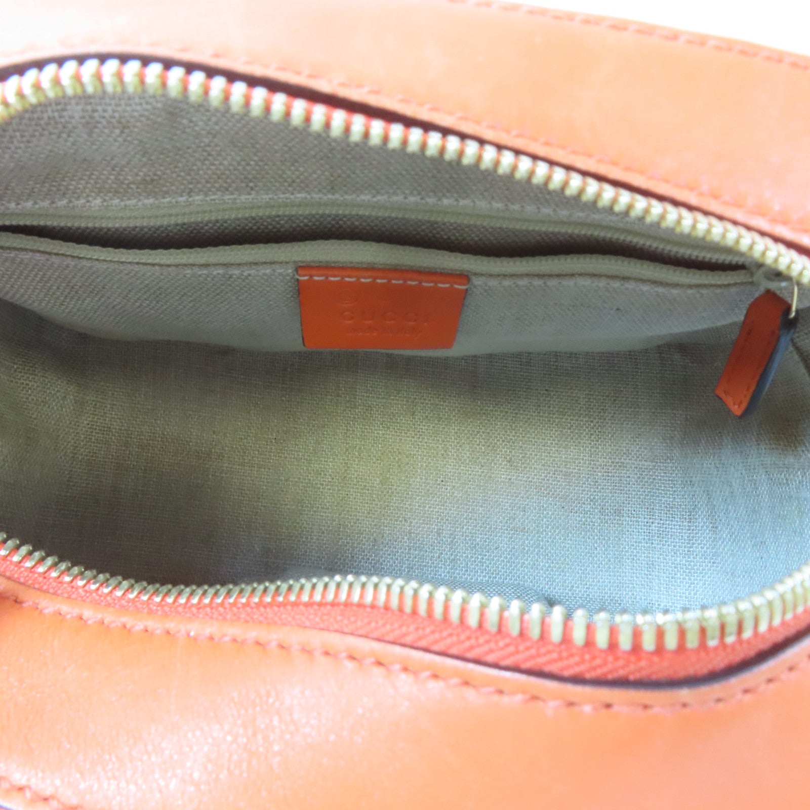 GUCCI 牛皮皮革Guccissima 2 Way Shoulder金扣手挽肩背兩用袋橙色