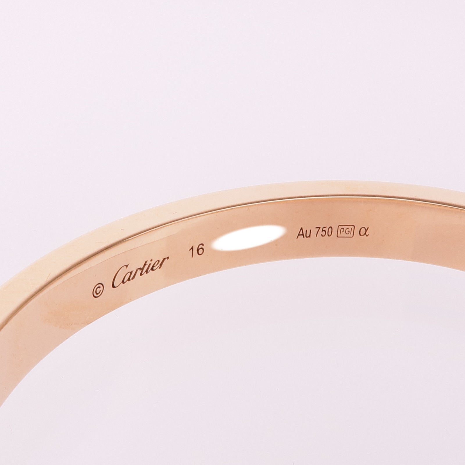 CARTIER 18K玫瑰金Love Bracelet Full Diamonds鑽石手鐲Cartier#16