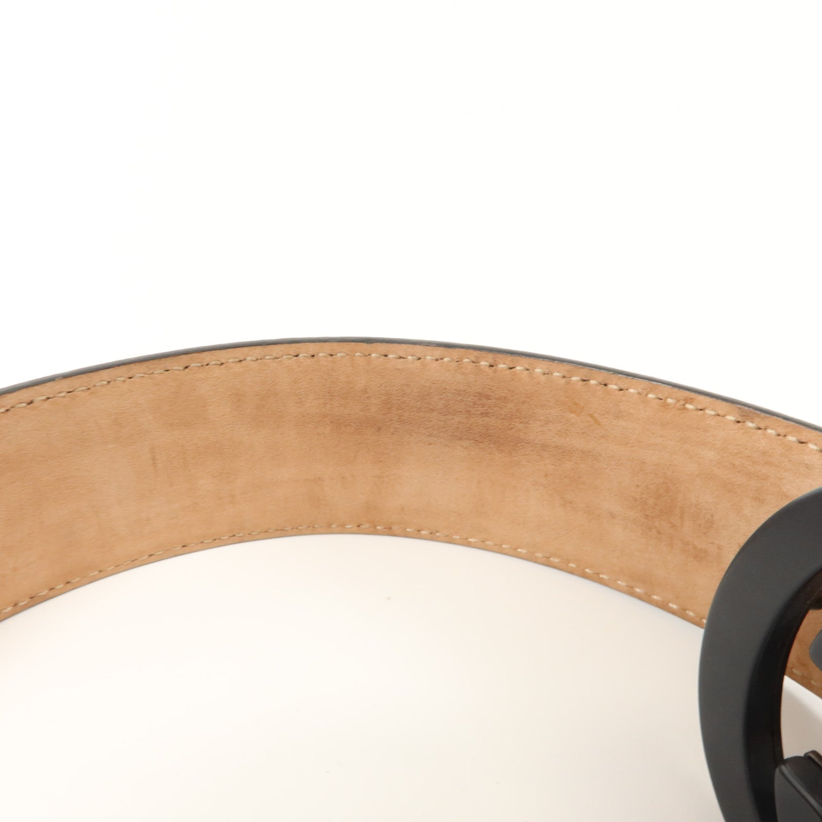 GUCCI 塗層帆布Interlocking G Belt 80x32皮帶