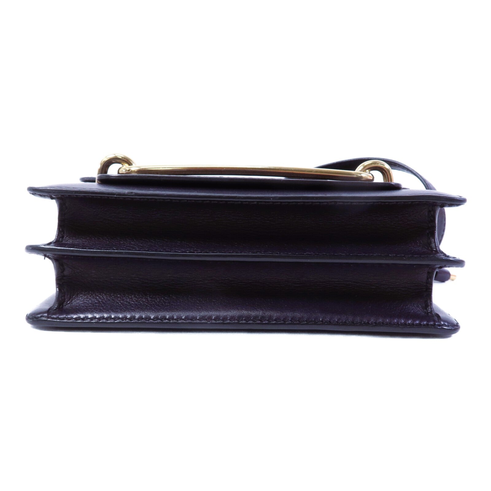 HERMES Evergrain皮革Roulis Mini金扣肩背袋Bleu Indigo