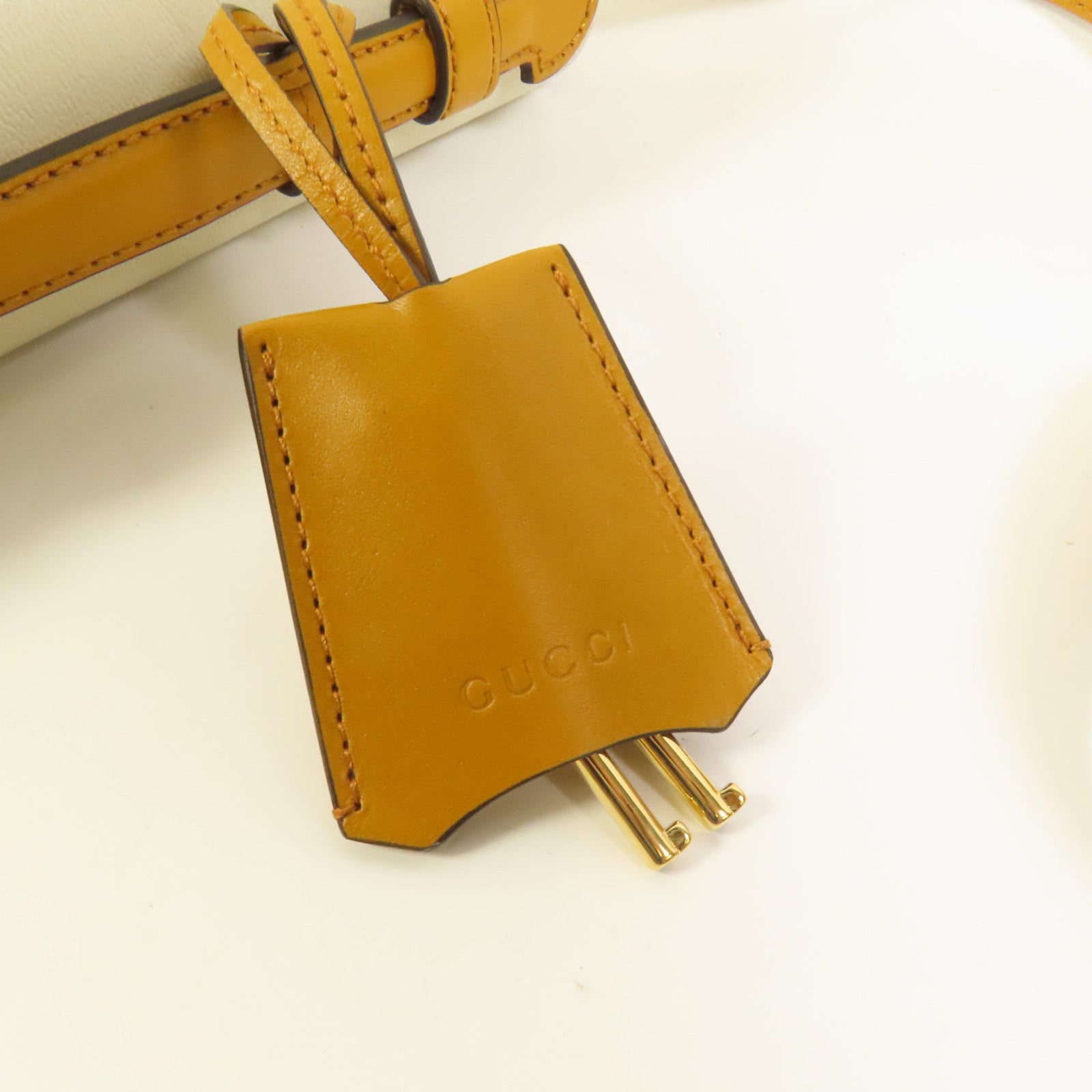 GUCCI 塗層帆布/牛皮皮革Padlock Mini Top Handle Bag金扣手挽肩背兩用袋