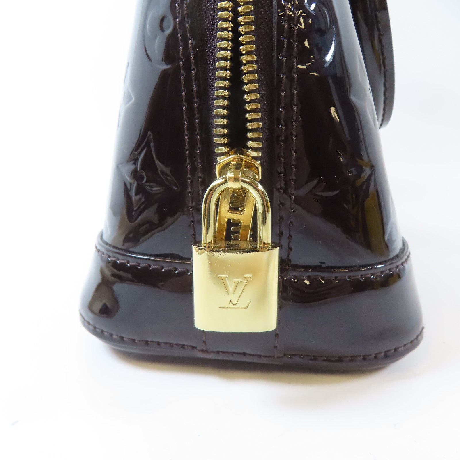 LOUIS VUITTON Vernis Alma金扣手挽肩背兩用袋深紅色
