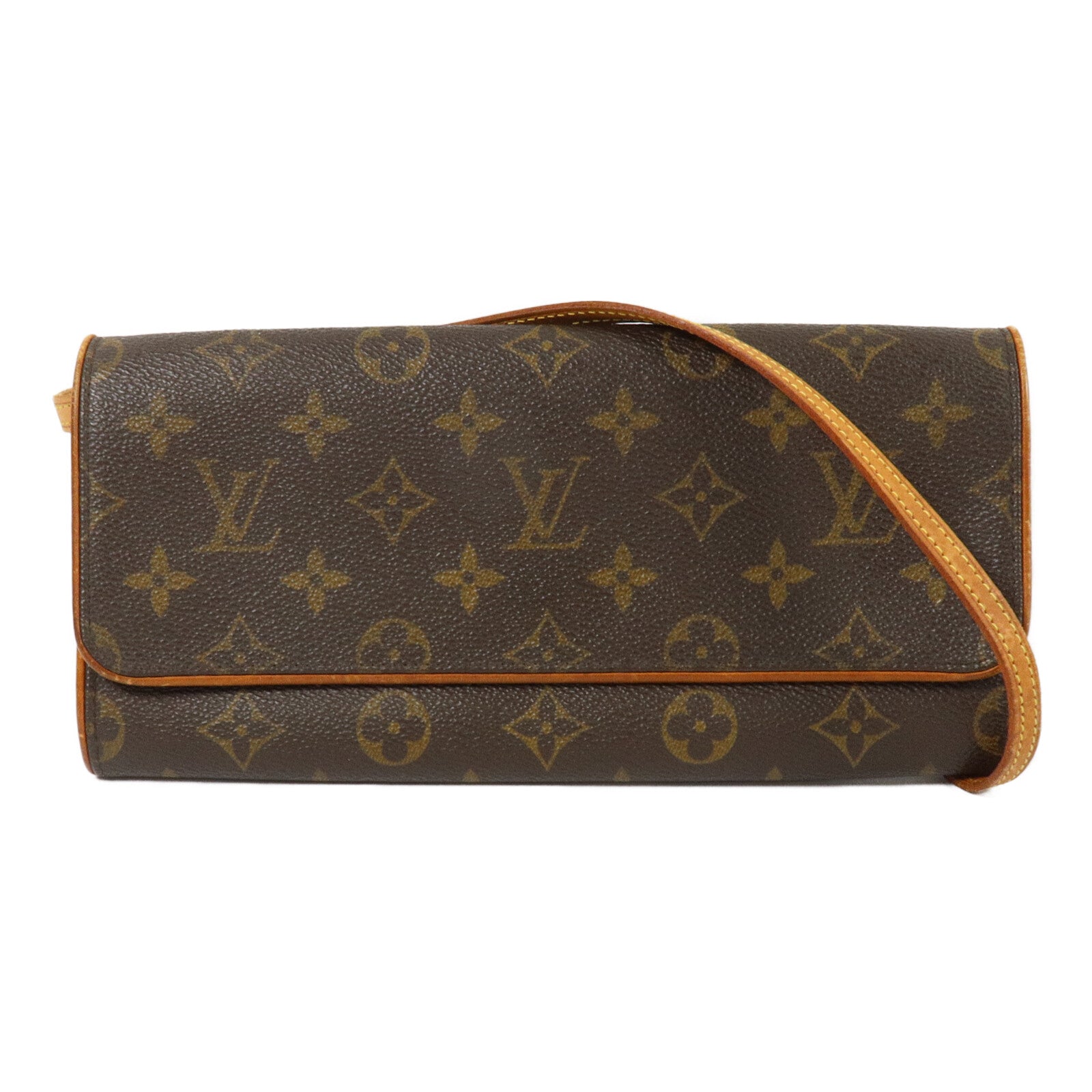 LOUIS VUITTON Monogram Pochette Twin GM金扣肩背袋