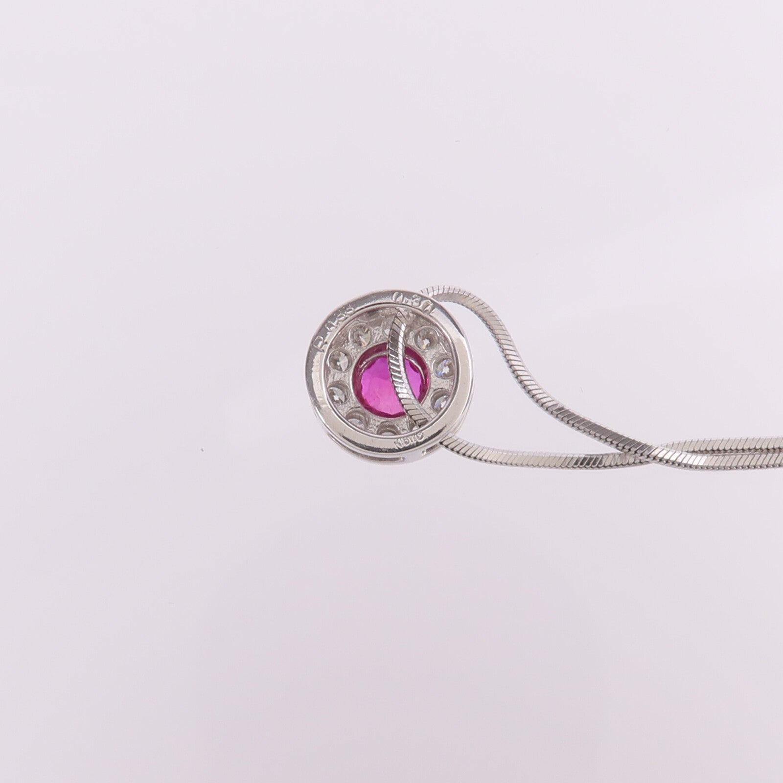 JEWELRY 18K白金Ruby Diamond Necklace紅寶石/鑽石項鍊