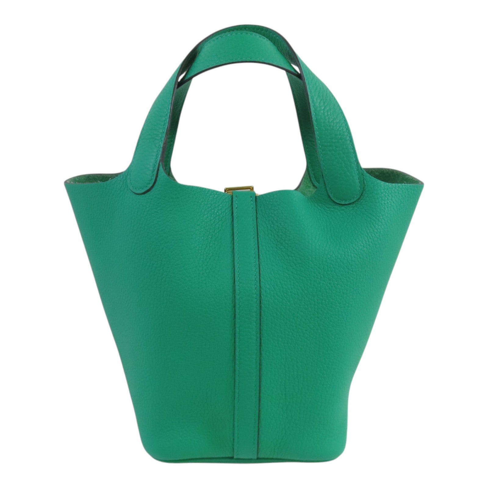 HERMES Clemence皮革Picotin PM Tote Bag金扣手挽袋