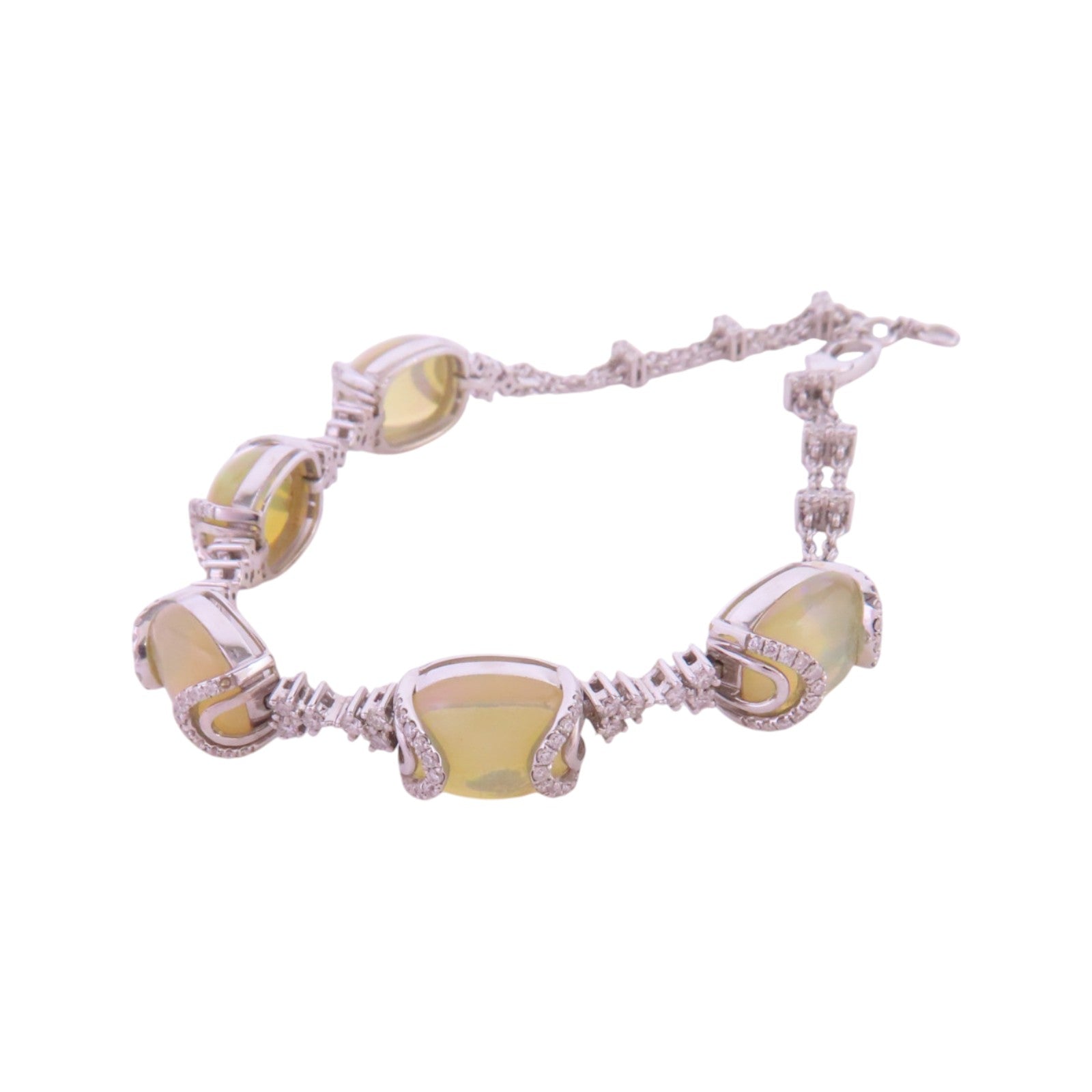 JEWELRY 18K白金Opal Diamond Bracelet蛋白石/鑽石手鏈