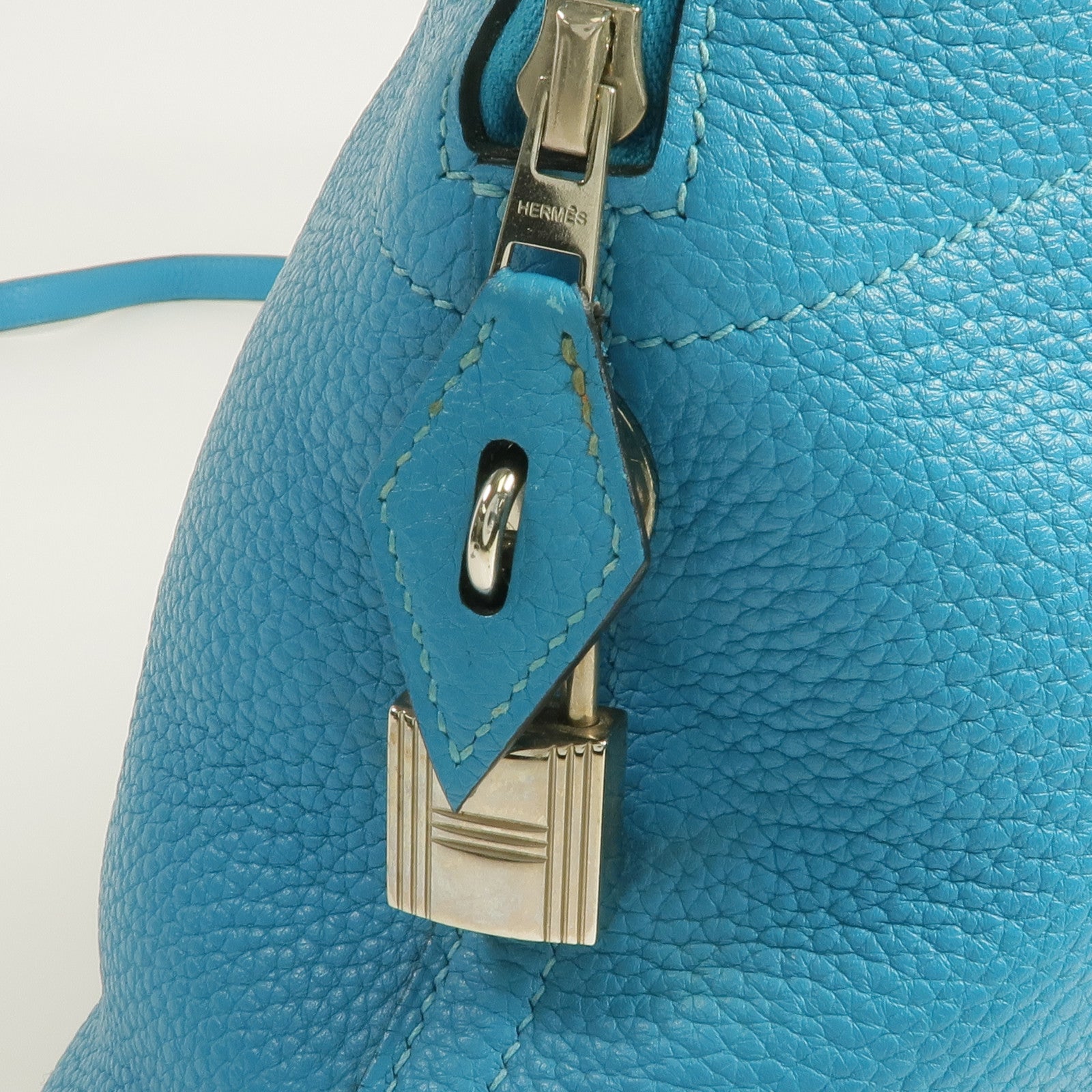 HERMES Clemence皮革Bolide 31銀扣手挽袋