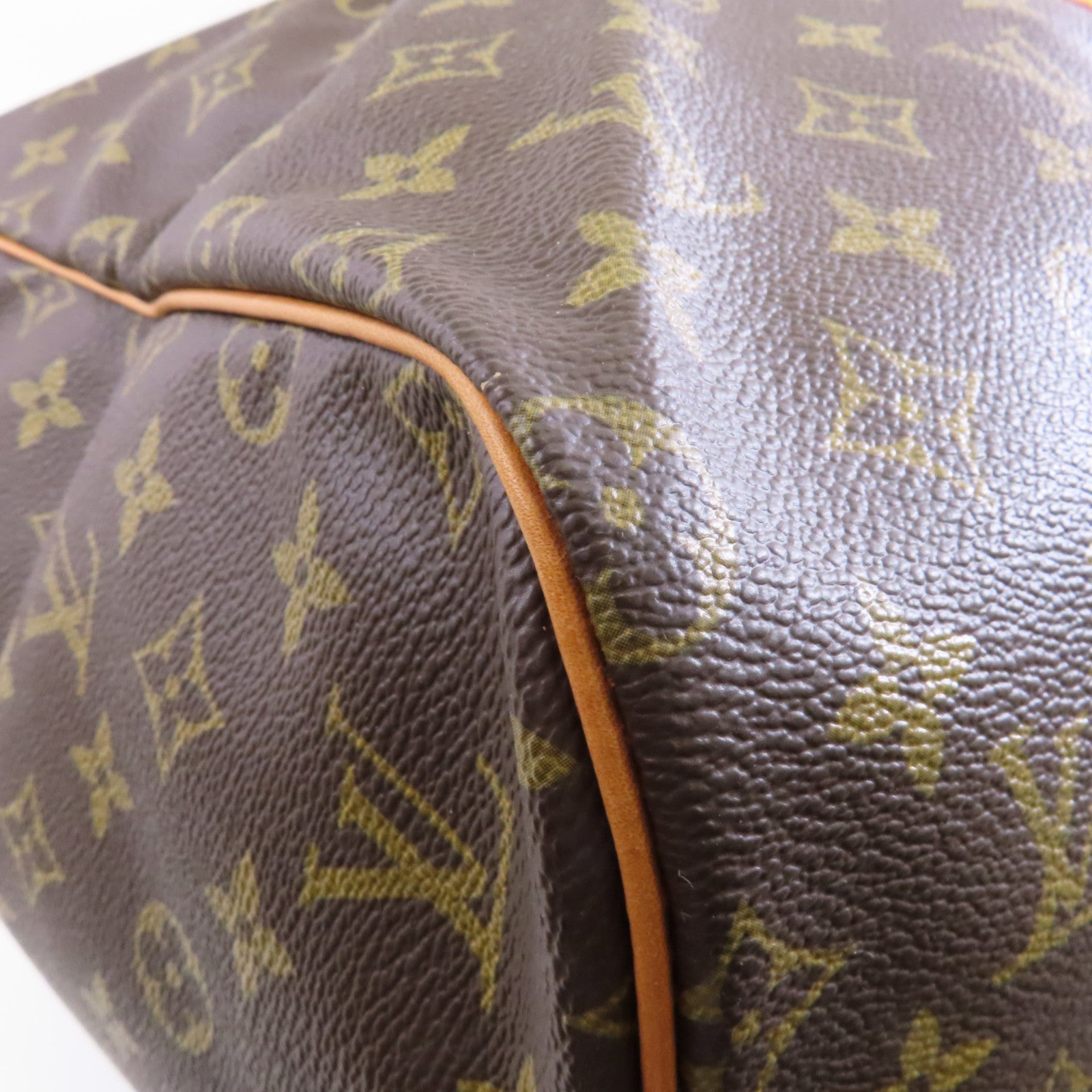 LOUIS VUITTON Monogram Keepall 55金扣波士顿包棕色