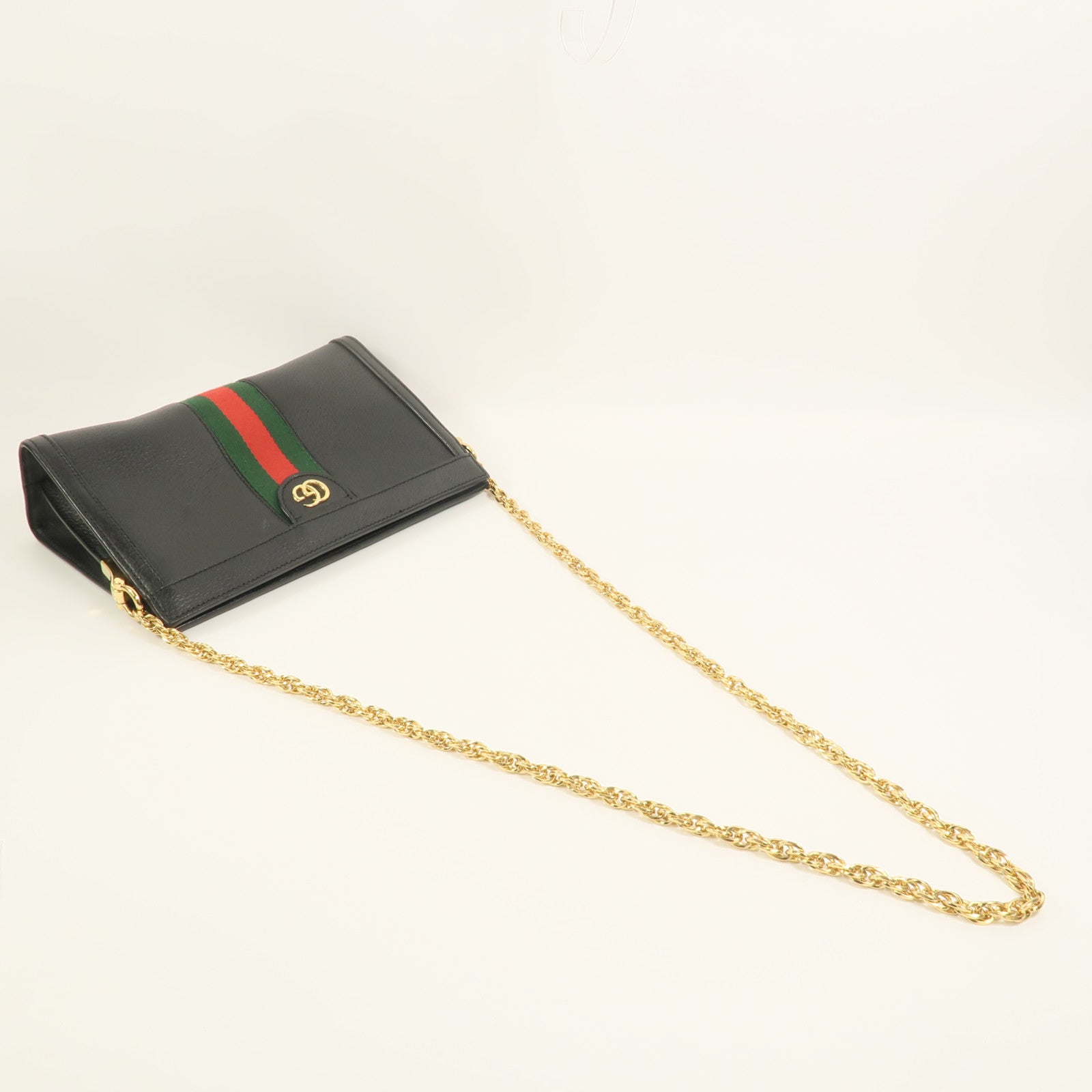GUCCI 牛皮皮革Ophidia GG鏈帶肩背袋