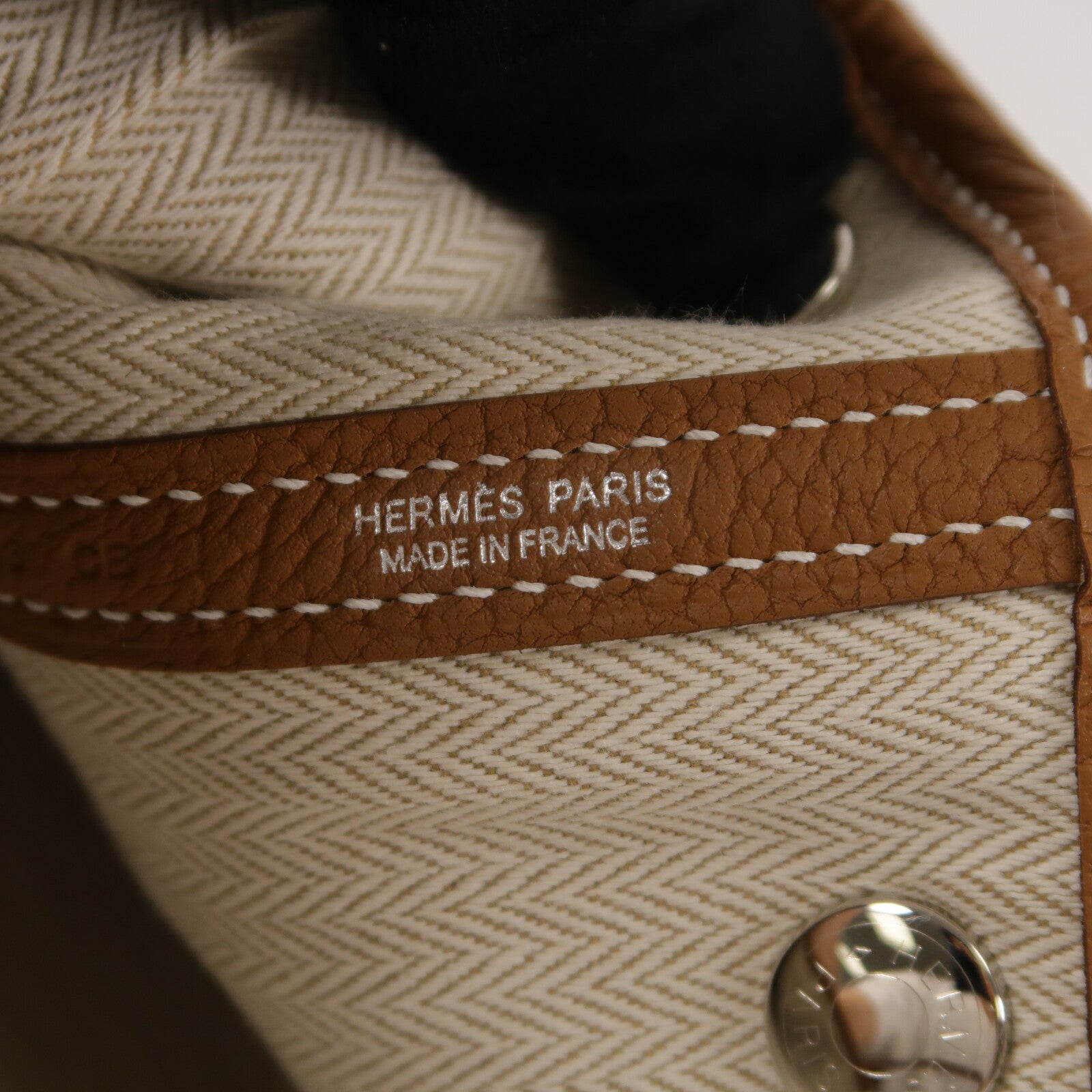 HERMES Negonda皮革Garden Party TPM手挽袋Gold