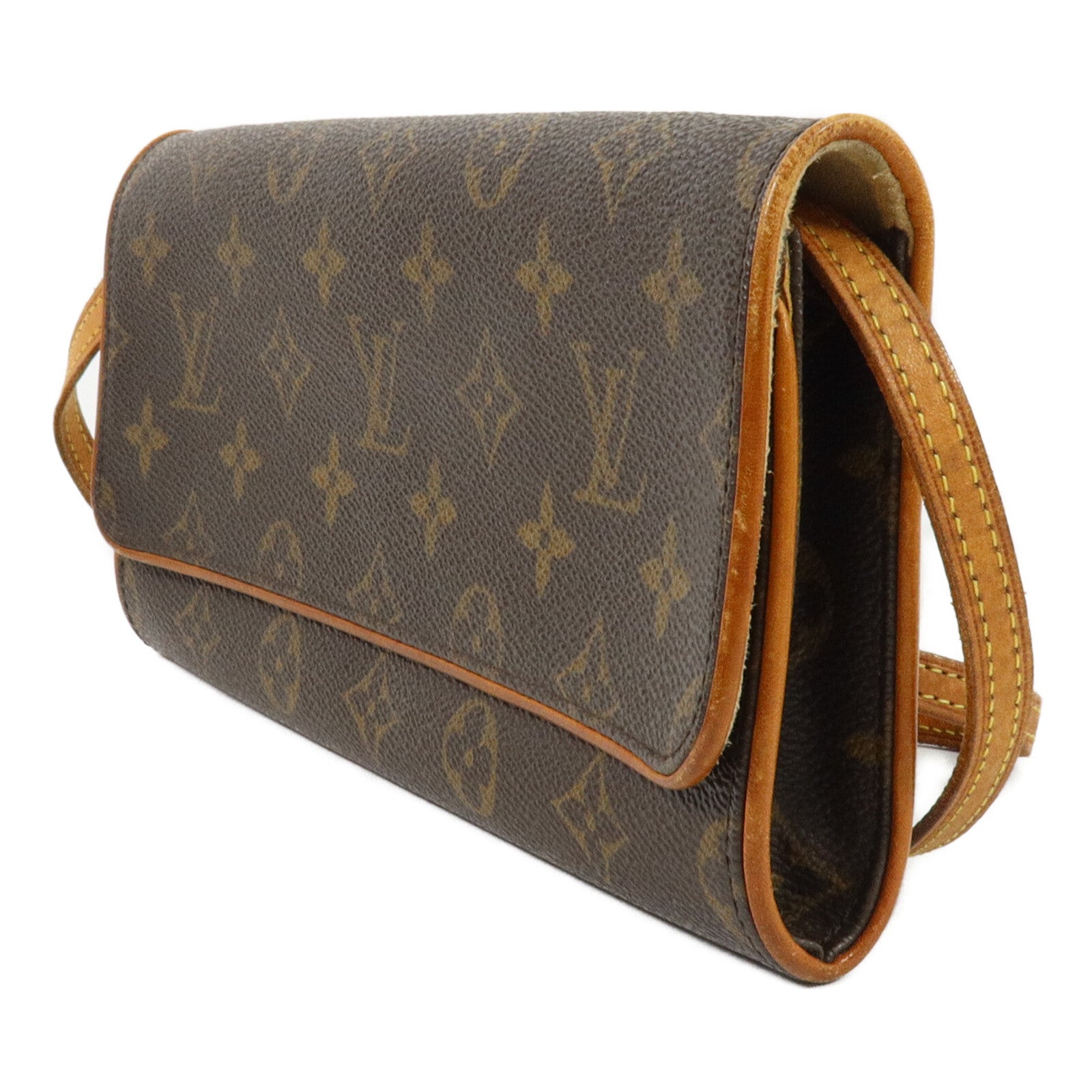 LOUIS VUITTON Monogram Pochette Twin GM金扣肩背袋