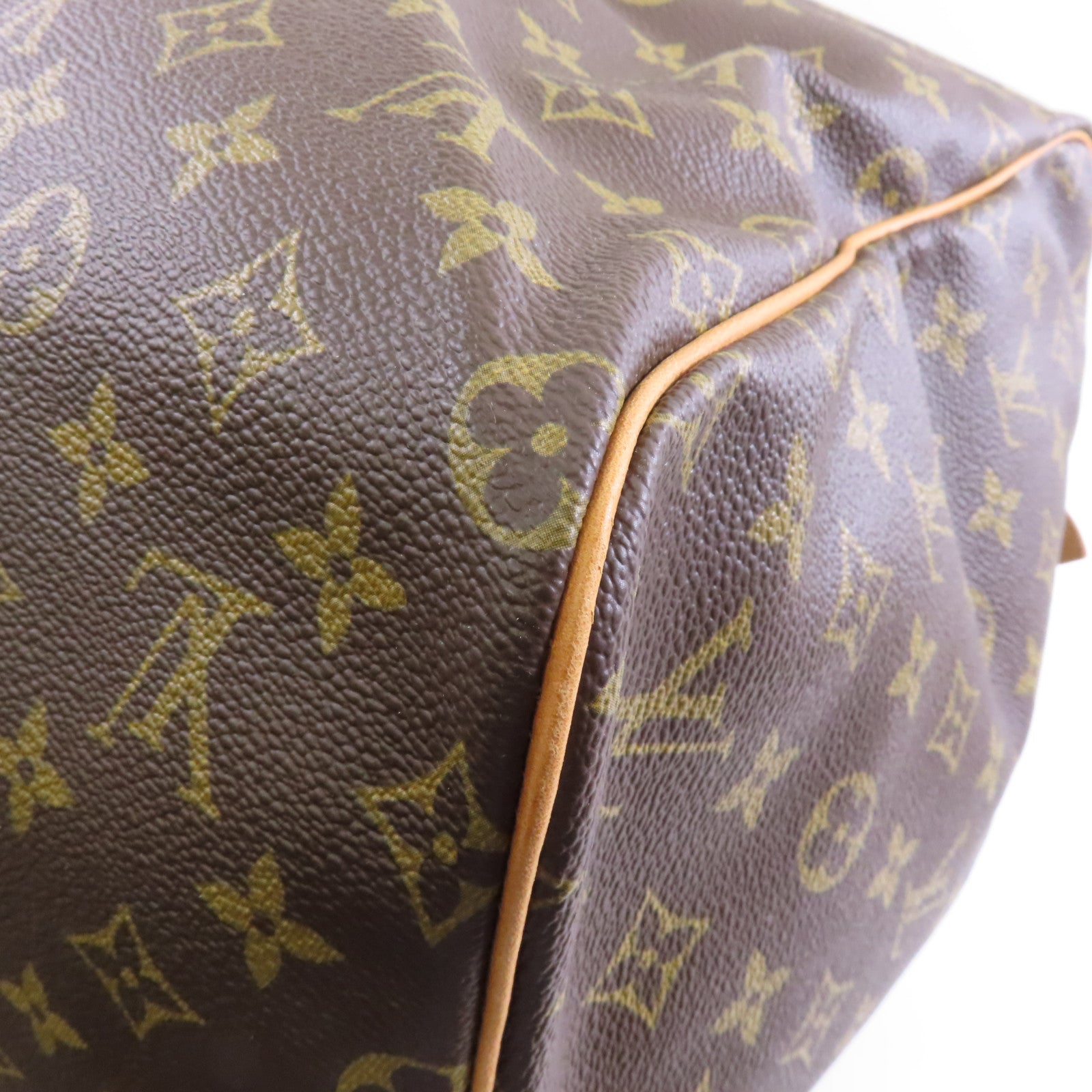 LOUIS VUITTON Monogram Keepall 55金扣波士顿包棕色