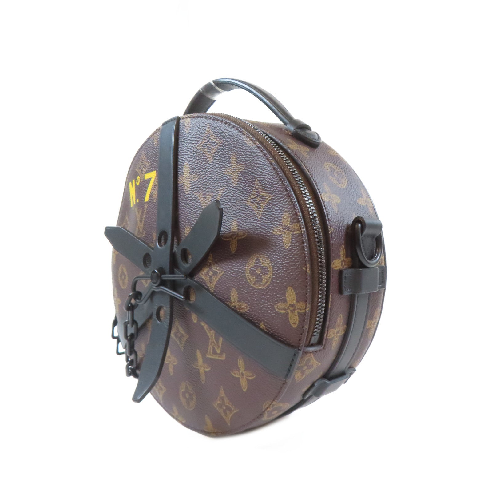 LOUIS VUITTON 【激減優惠】Monogram Wheel Box黑扣手挽肩背兩用袋啡色