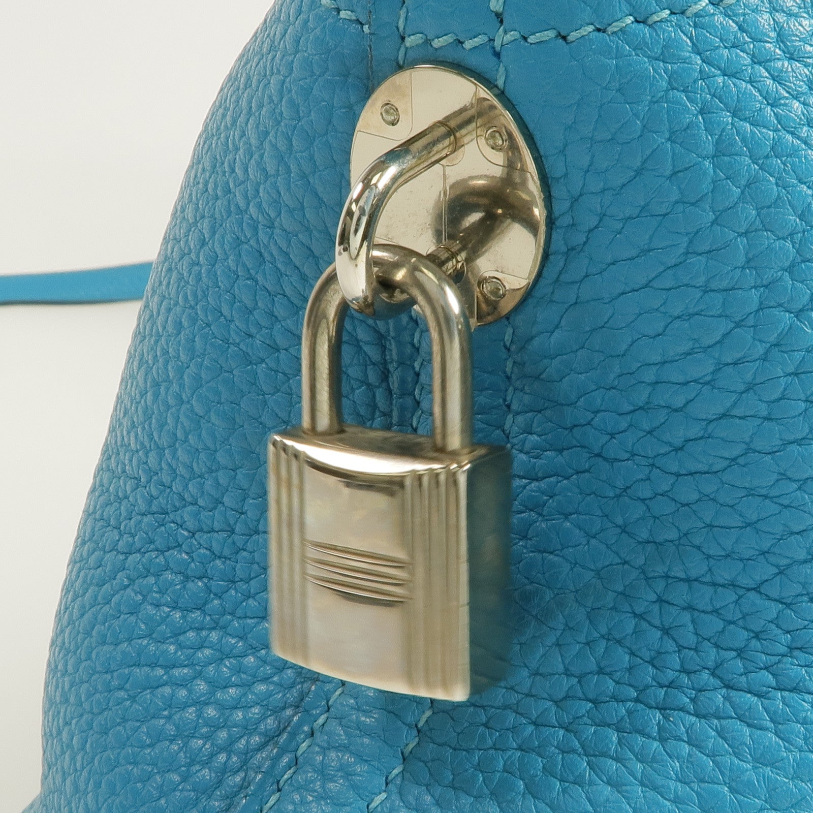 HERMES 【激減優惠】Clemence皮革Bolide 31銀扣手挽袋