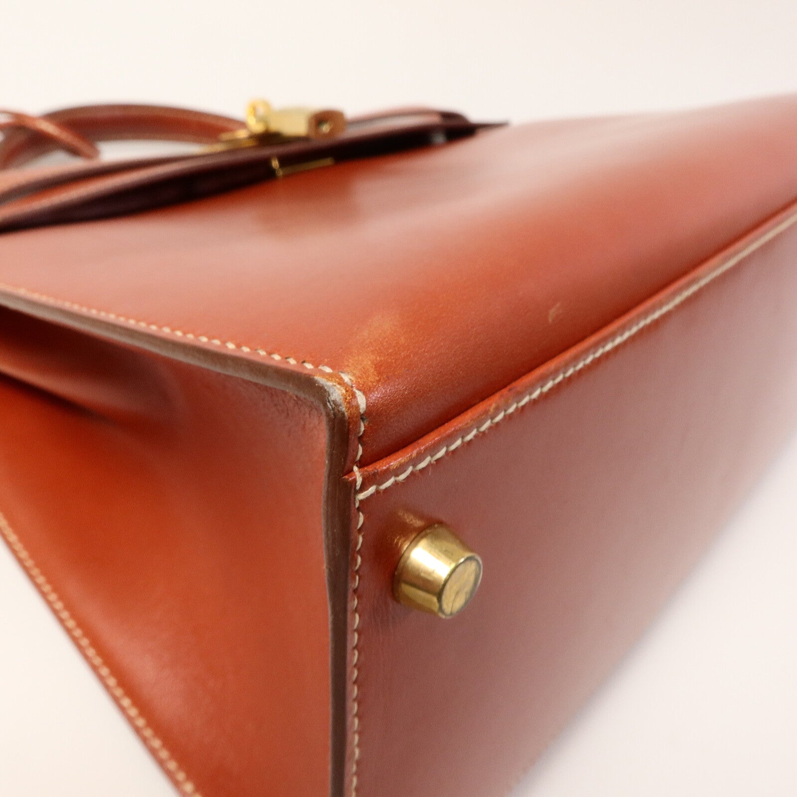 HERMES Box皮革Kelly 32手挽袋