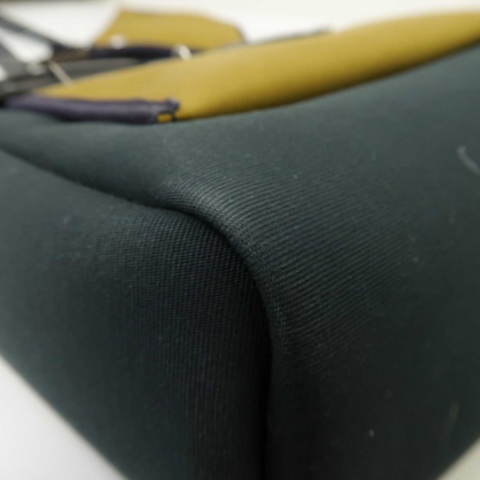 HERMES 【激減優惠】帆布Herbag PM銀扣手挽肩背兩用袋綠色