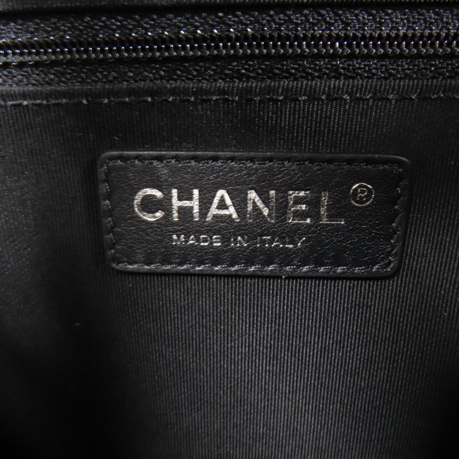 CHANEL 牛皮皮革Chain Shoulder銀扣手挽肩背兩用袋